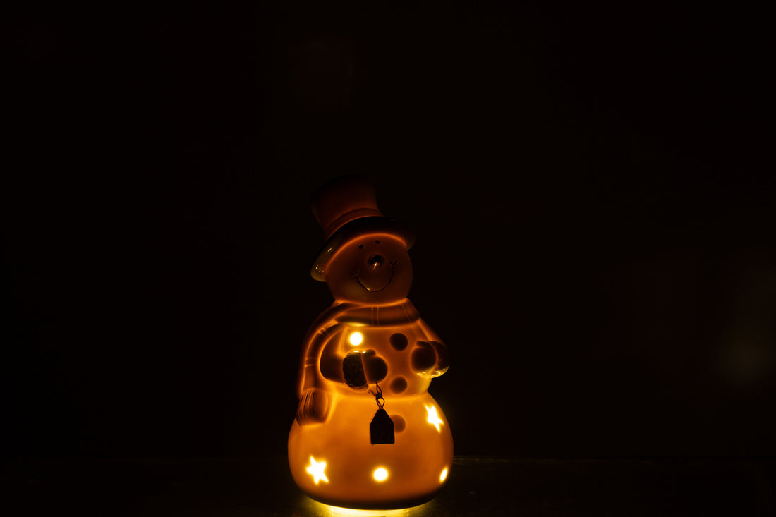 Sneeuwpop Led Porselein Ecru Medium