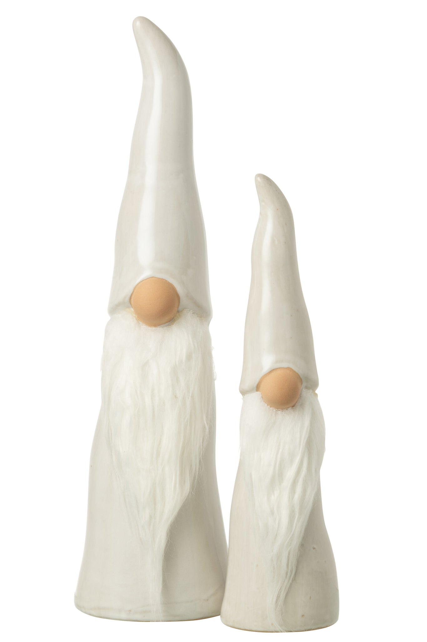 Kabouter Puntmuts Porselein Lichtgrijs Groot