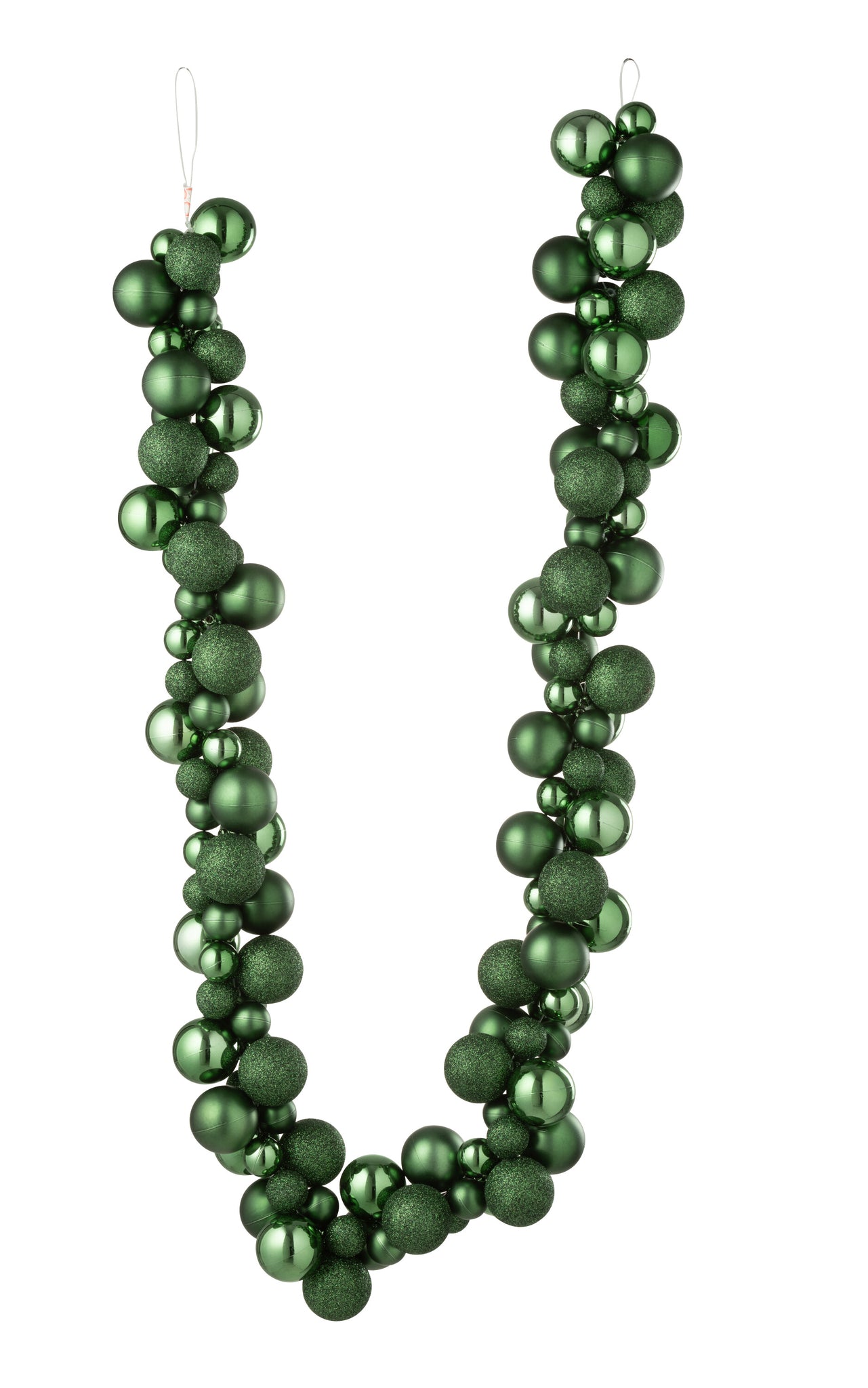 Guirlande Kerstballen Plastic Smaragdgroen