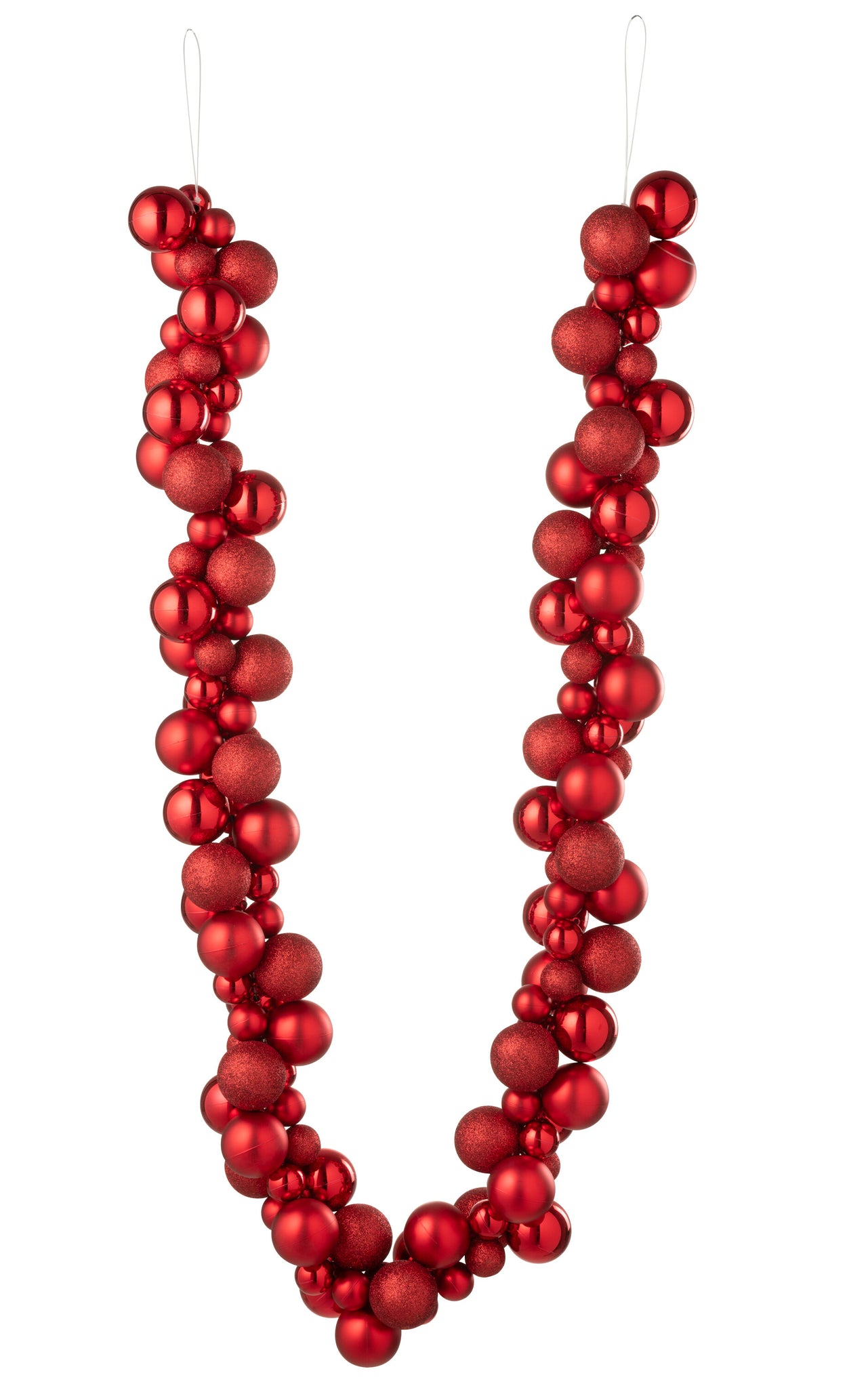 Guirlande Kerstballen Plastic Kerst Rood