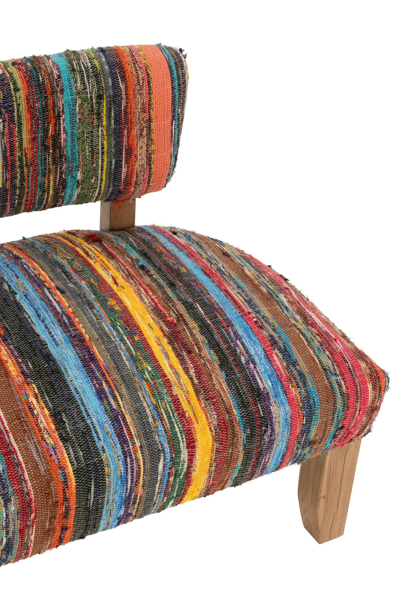 Bank 2 Personen Chindi Hout/Textiel Mix