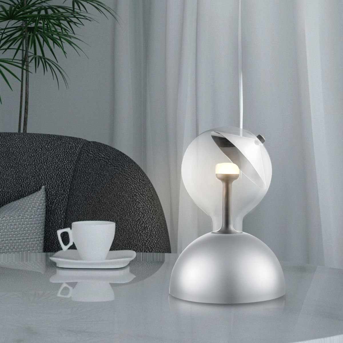 Hanglamp Move Me Bumb Cone 5.5W 2700K grijs-zilver-wit