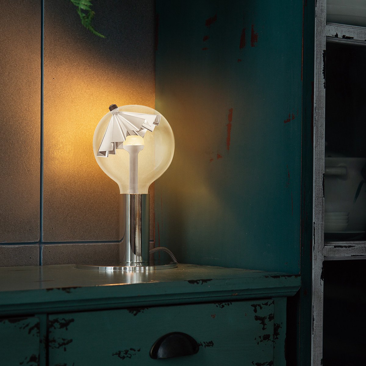 dimbare LED lamp Umbrella zilver G120 E27 5W 400Lm
