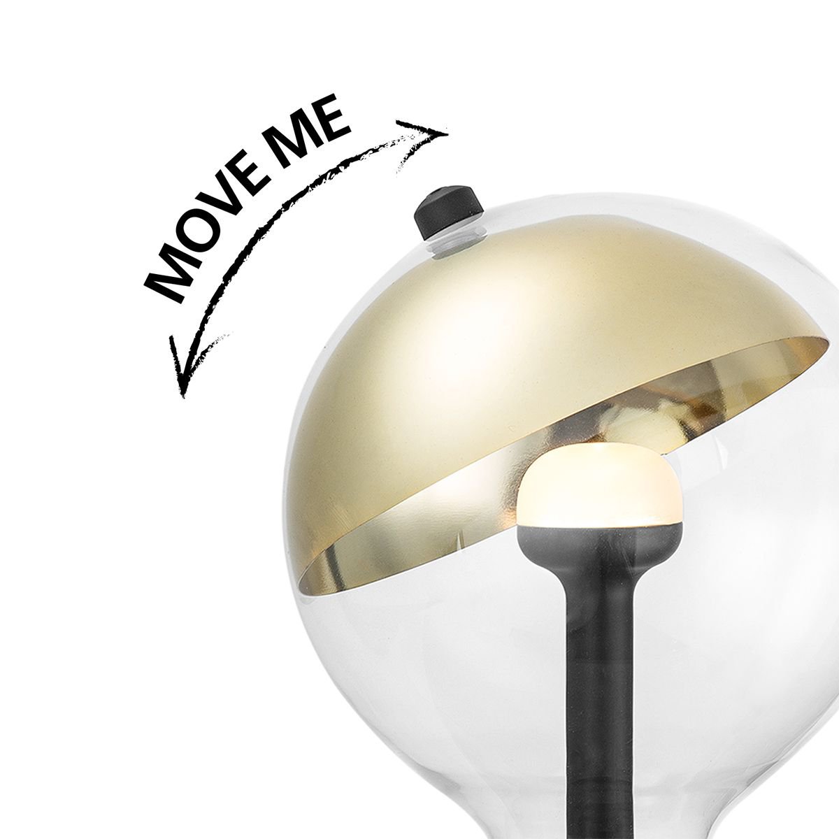 dimbare LED lamp Sphere goud G120 E27 5W 400Lm