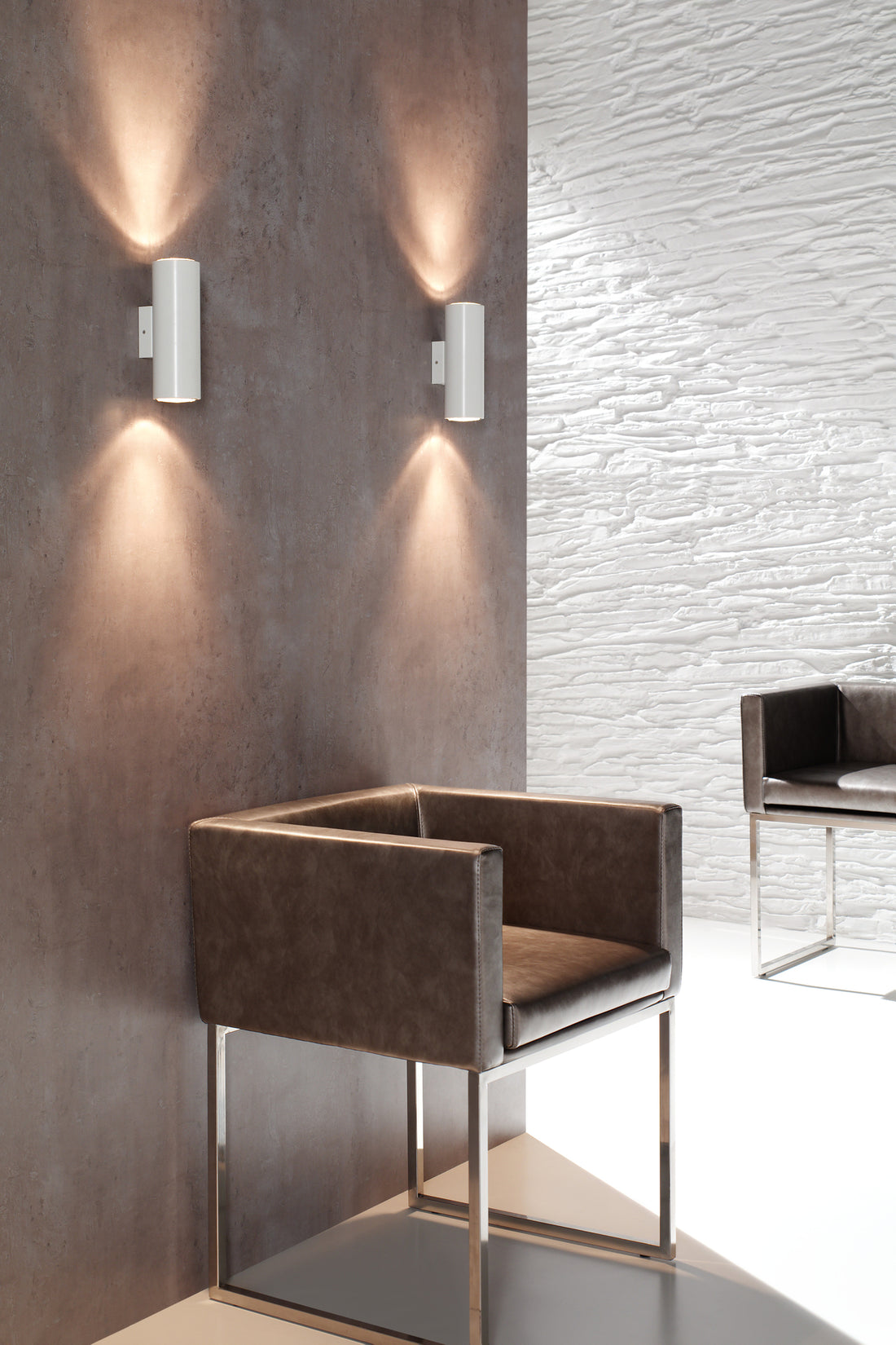 Kronn wandlamp 2 x GU10 gestructureerd wit