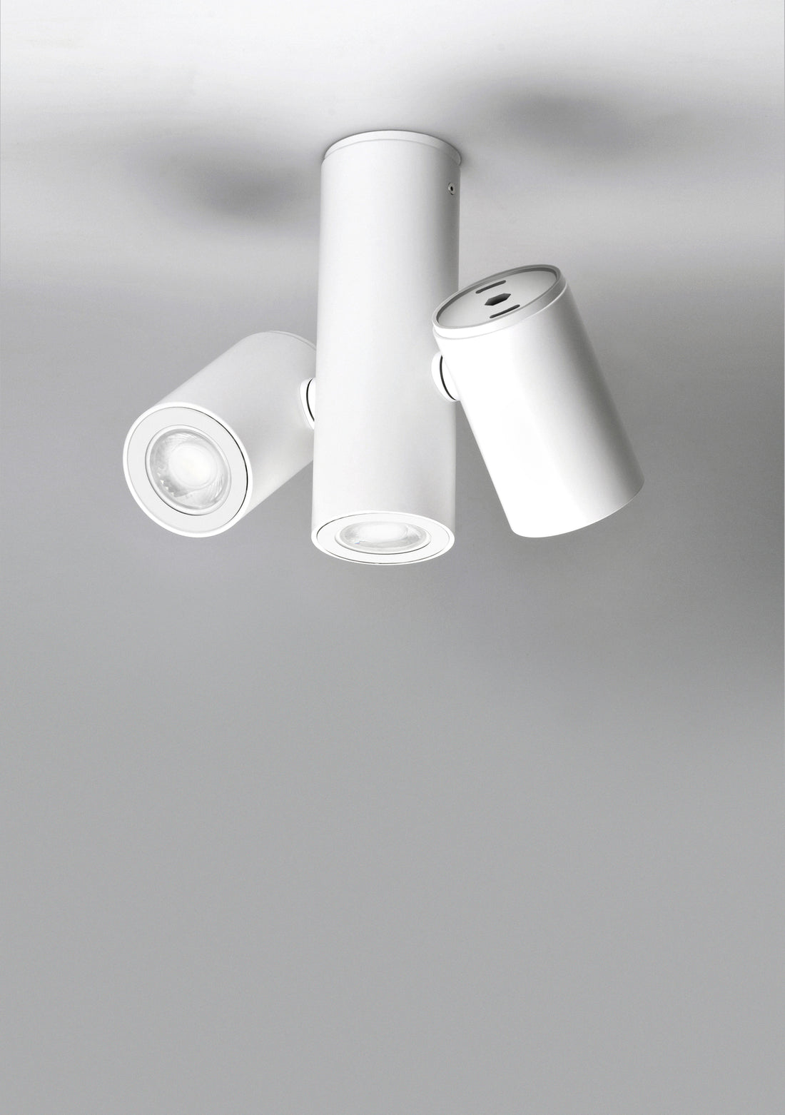 Kronn plafondlamp 3 x GU10 gestructureerd wit