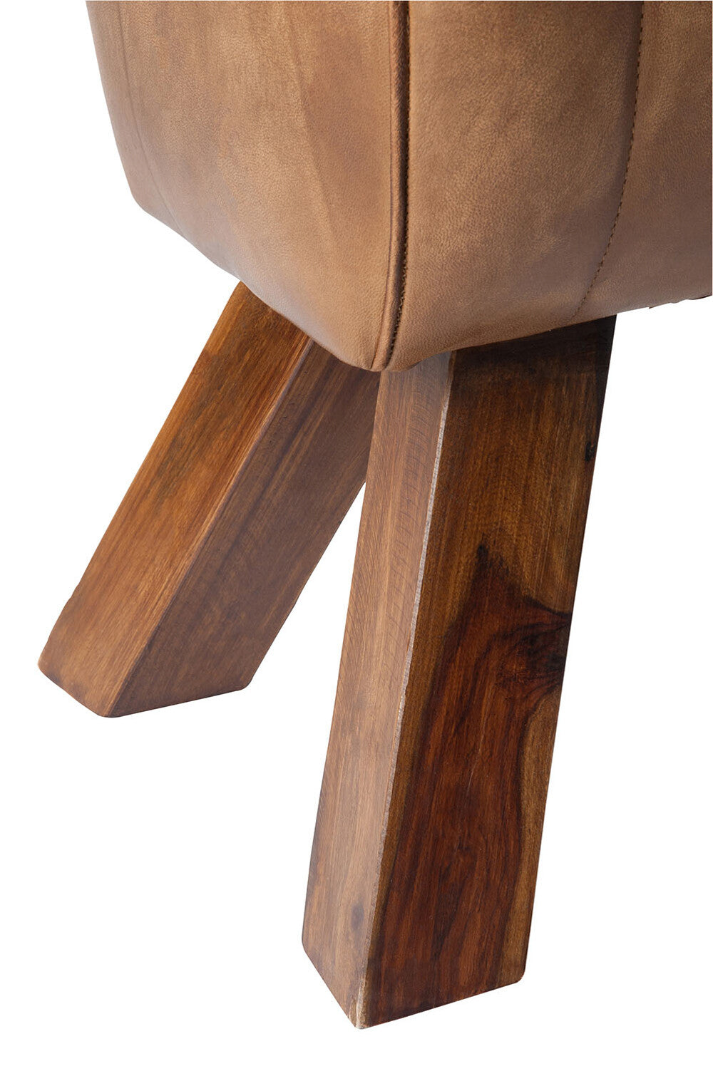 Gym Bank Leer/Hout Cognac