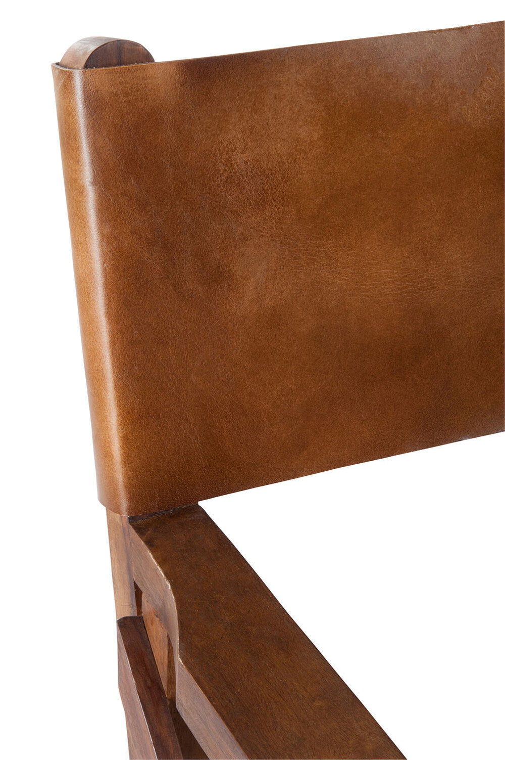 Directe Stoel Opvouwbaar Hout/Leer Cognac Xx