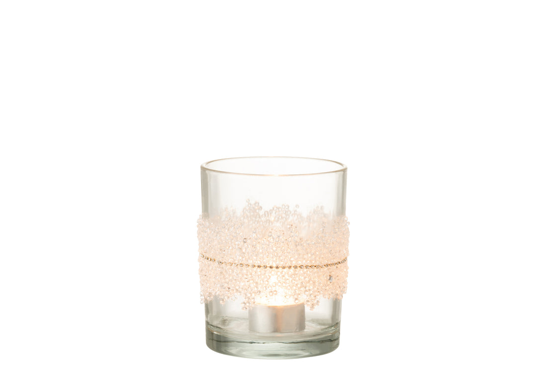 J-Line T-Lichthouder Suiker Midden Diamanten Lijn Glas Klaar Large