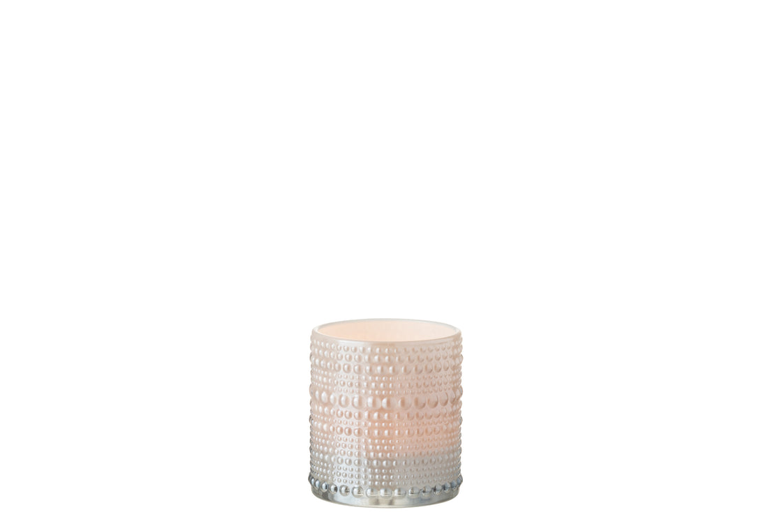 J-Line T-Lichthouder Bolletjes Glas Grijs Small