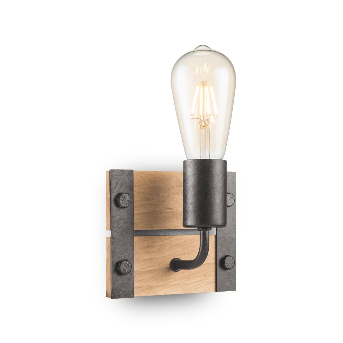 Industriële Wandlamp Denton | 15/11/13cm | Antraciet