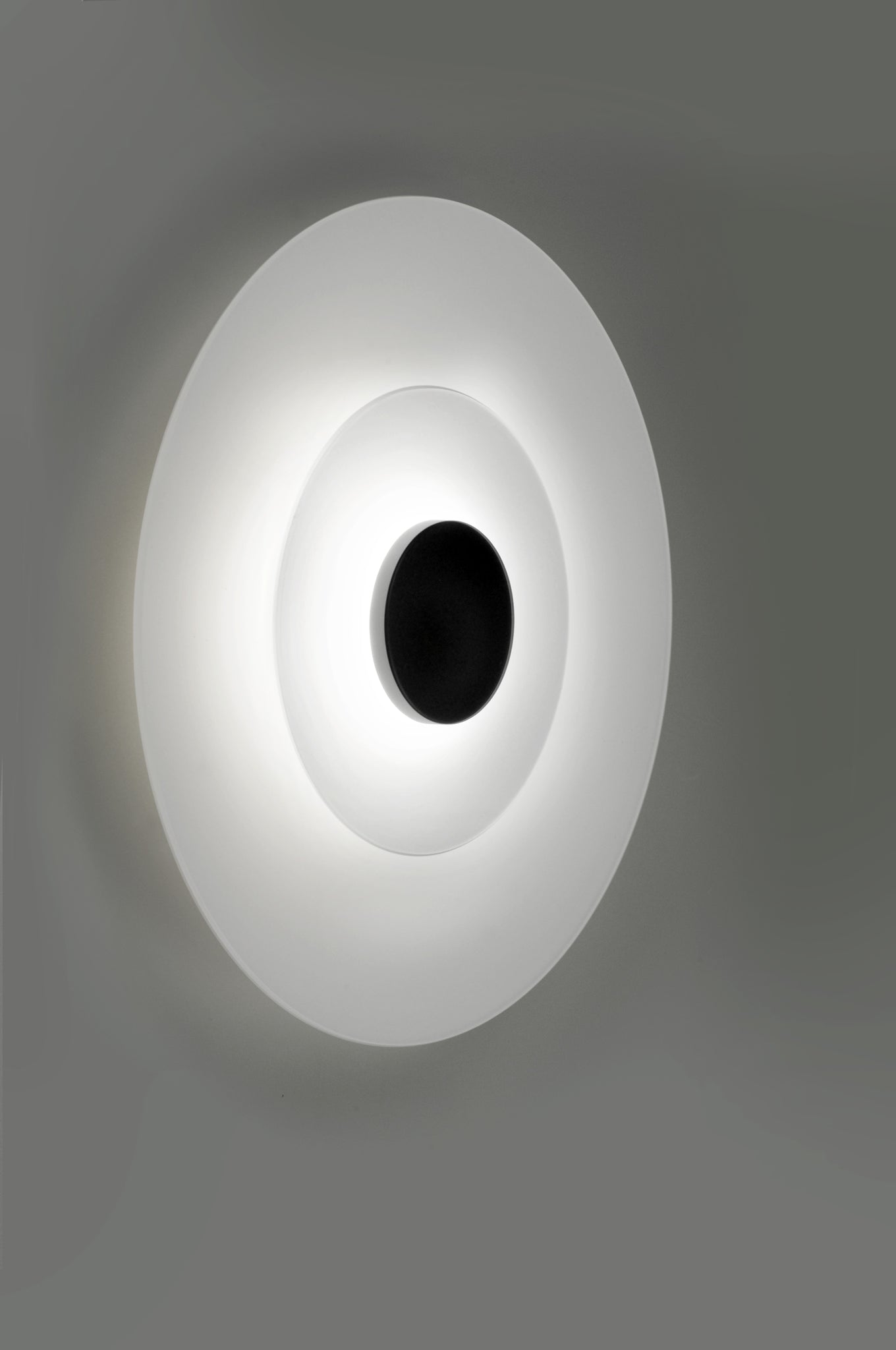 Halos wandlamp 36 cm LED DOB, gestructureerd zwart