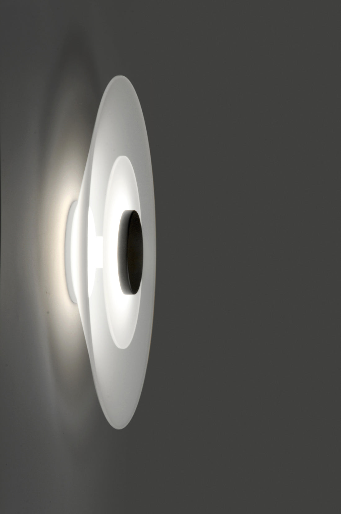 Halos wandlamp 36 cm LED DOB, gestructureerd zwart