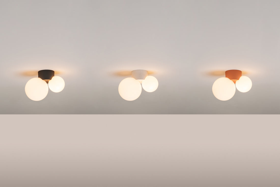 Cilinder plafondlamp LED PCB gestructureerd wit