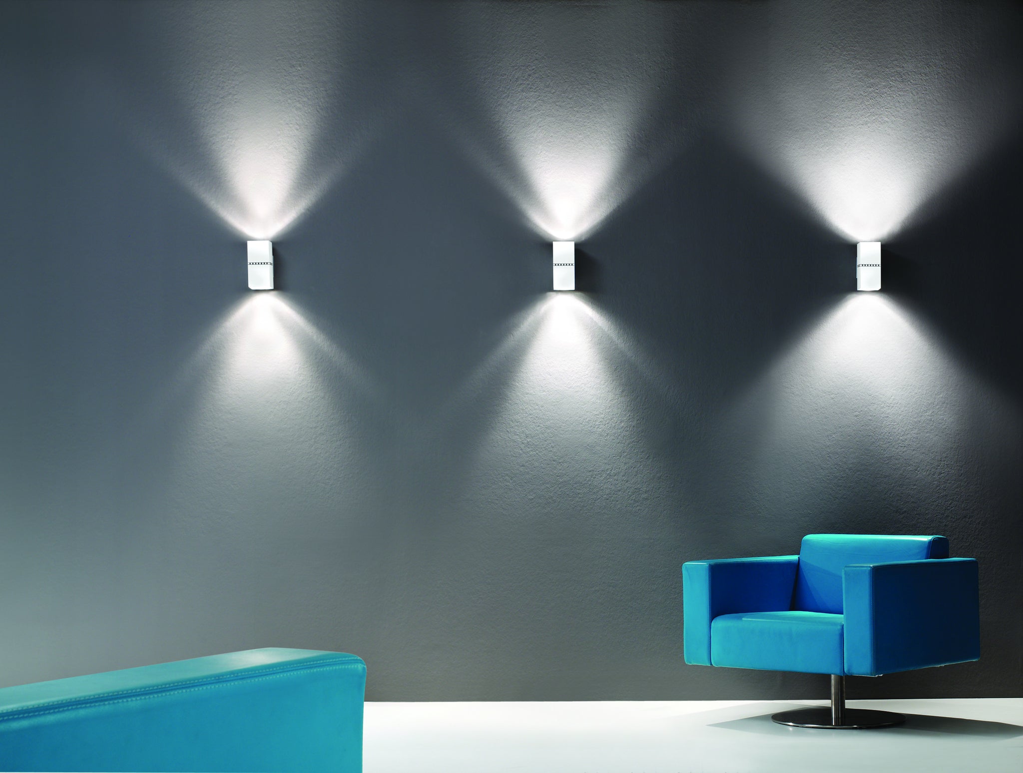 Dau 80 Rechthoekige wandlamp 2 x LED DOB Geborsteld aluminium