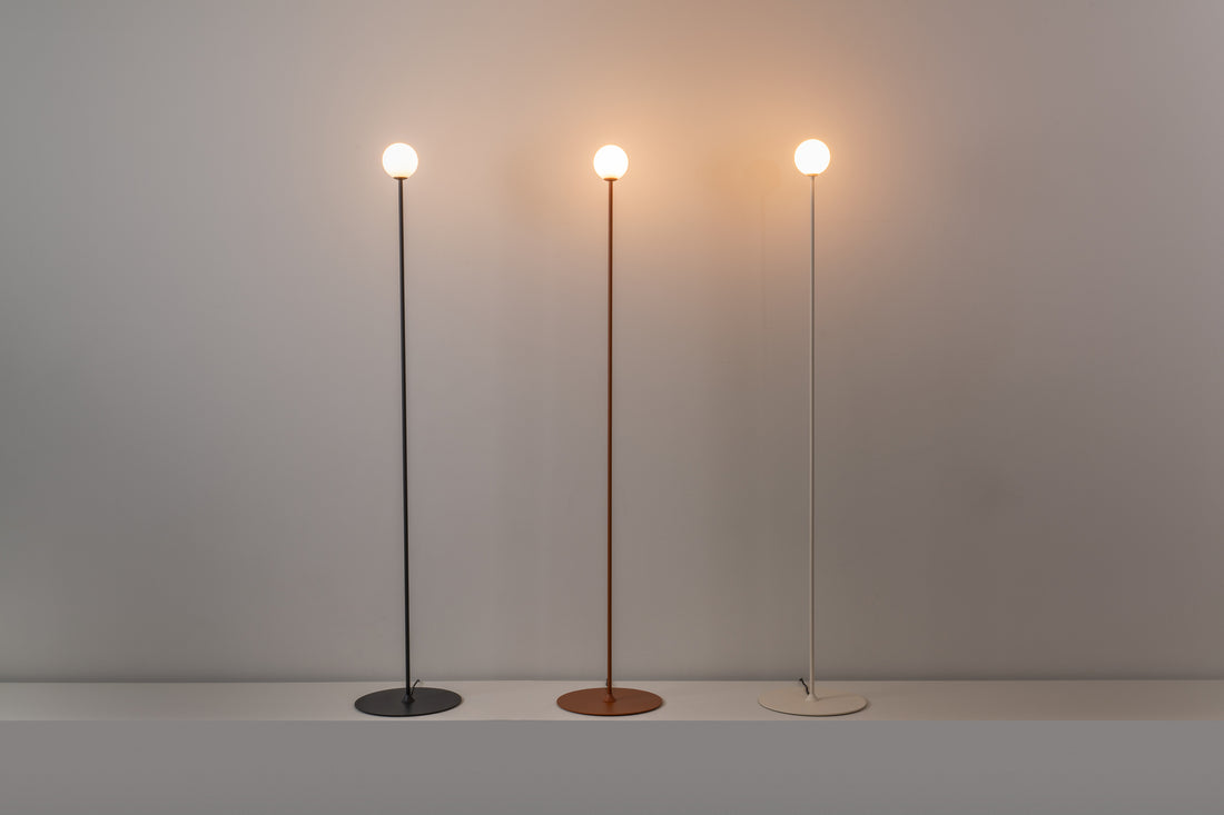 Symphony vloerlamp G9 H. 130 cm getextureerde mink