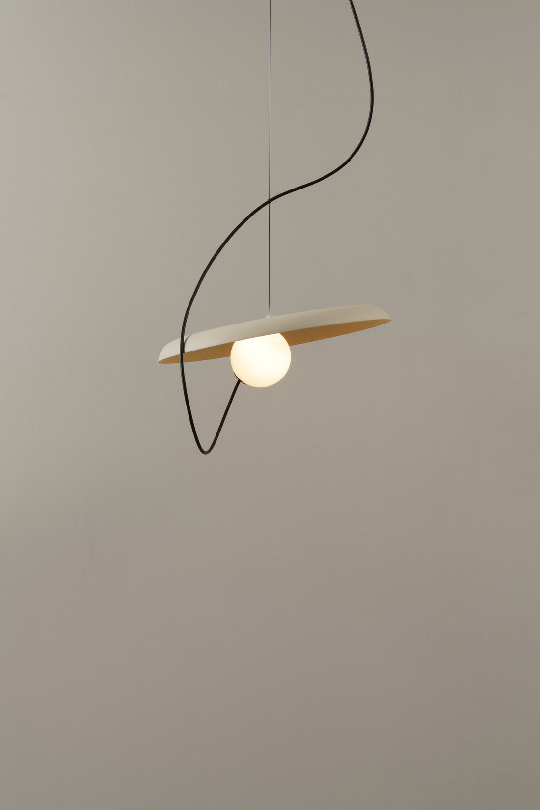 Wire-hanglamp @ 38 cm. G9, gestructureerd mink