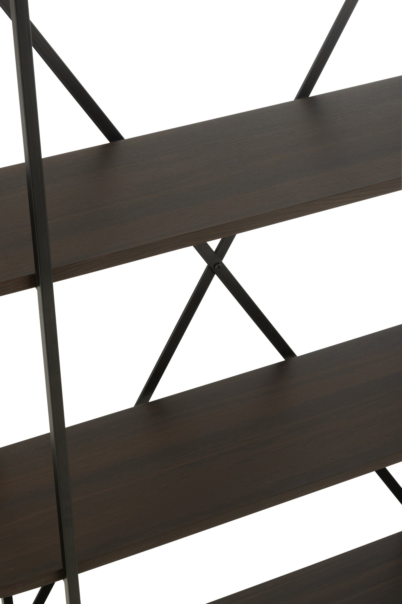 Plank Ovaal Mdf/Metaal Donkerbruin