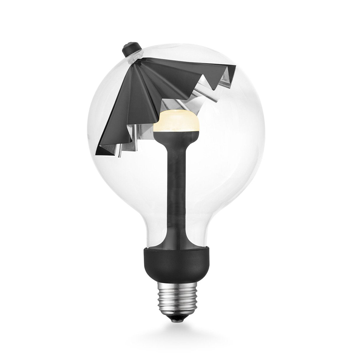 dimbare LED lamp Umbrella zwart-zilver E27 5W 400Lm