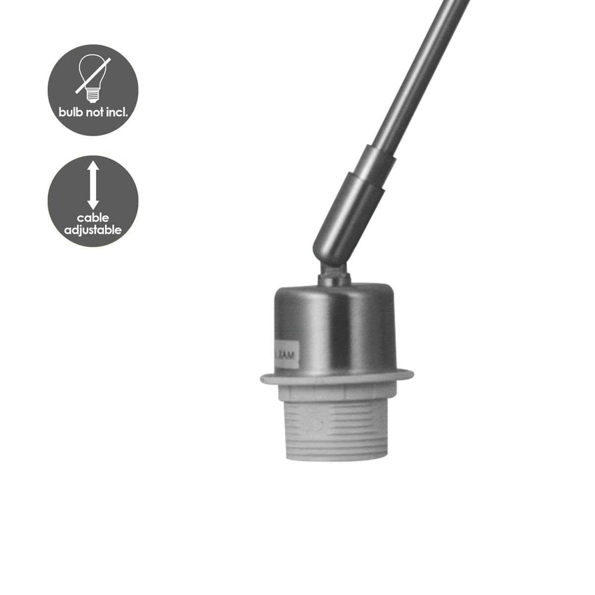 verlichtingspendel Shift 40/40/80cm - Geborsteld staal