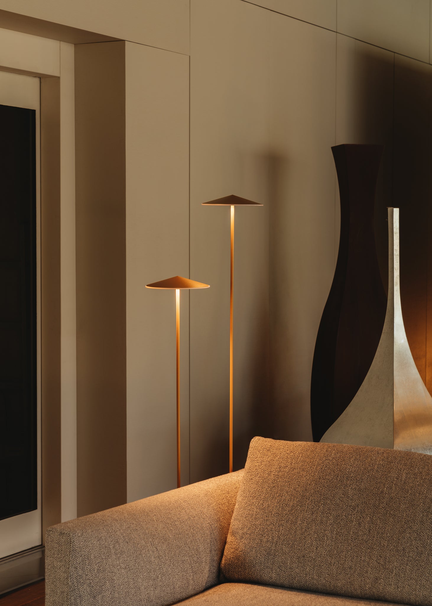 Pla Vloerlamp 160 metalliek goud
