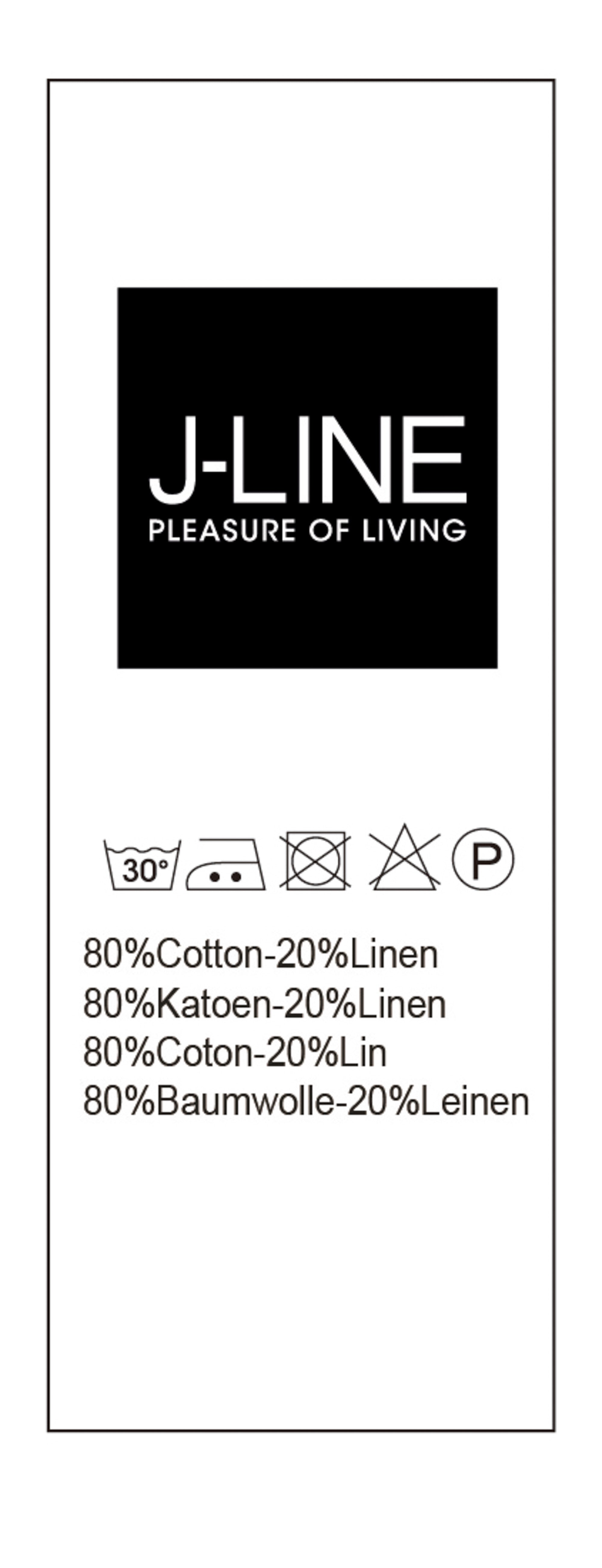 J-Line Plaid - linnen - roze - 200 x 150 cm