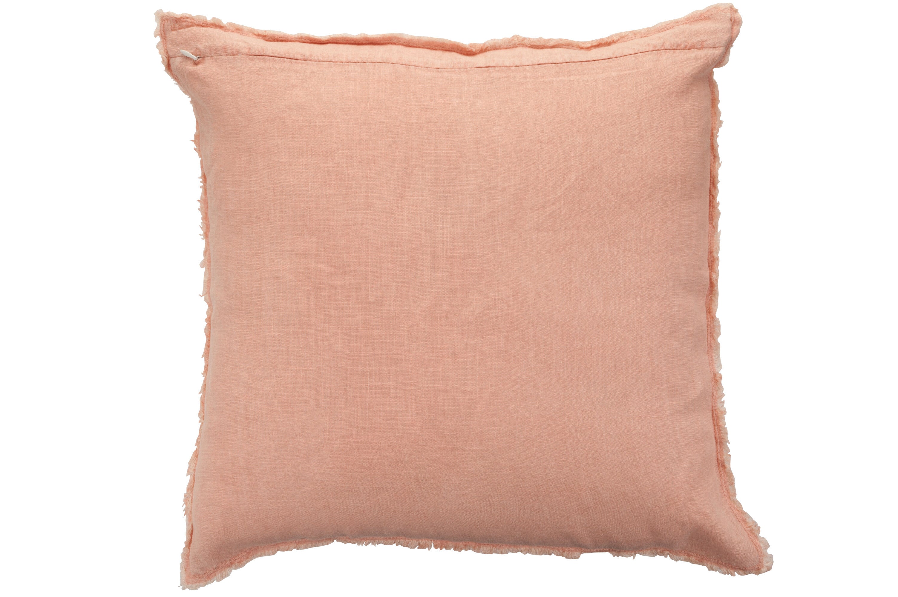 J-Line Kussen Stonewashed Linnen Abrikoos