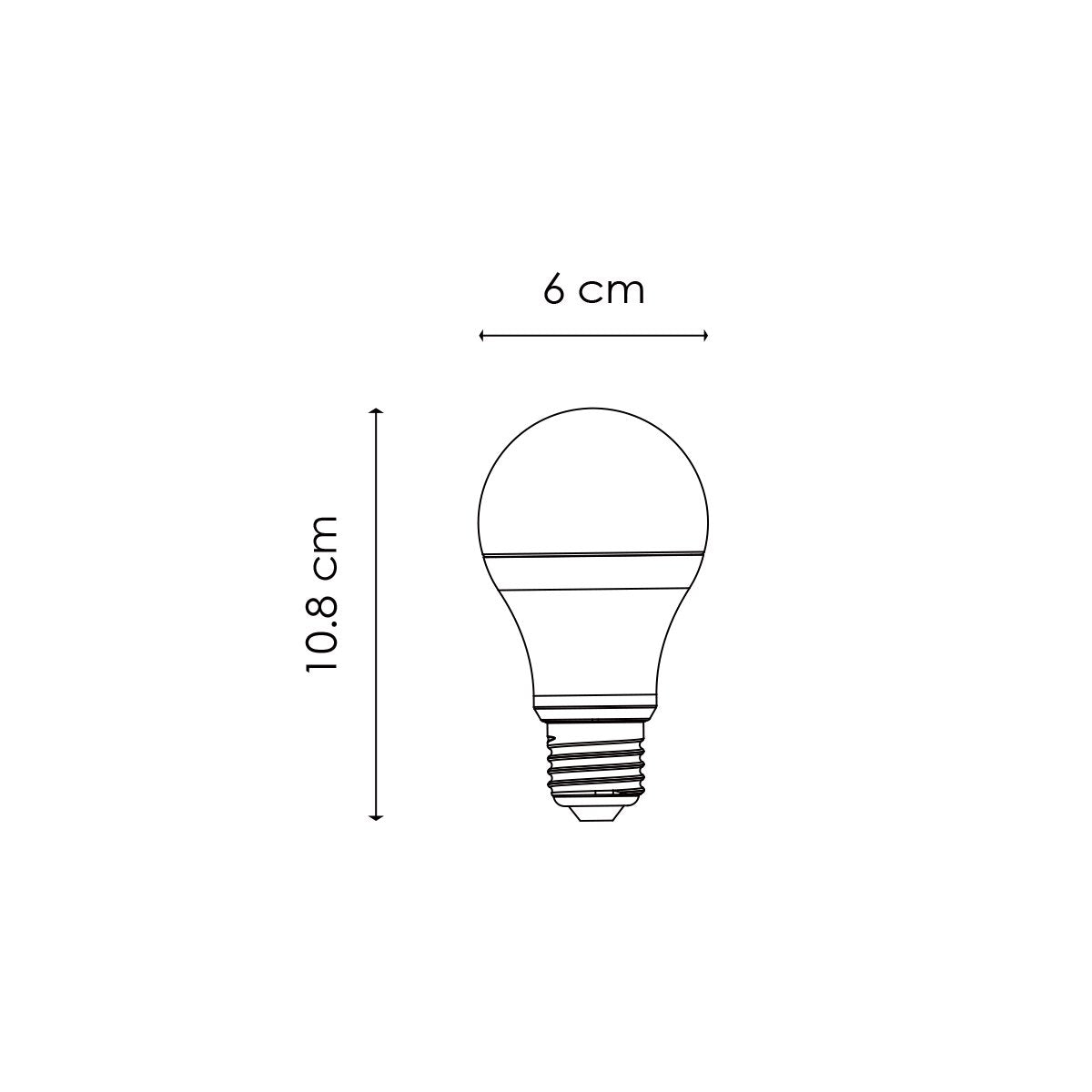 LED A60 E27 10W 806Lm 2700K Warm Wit Licht