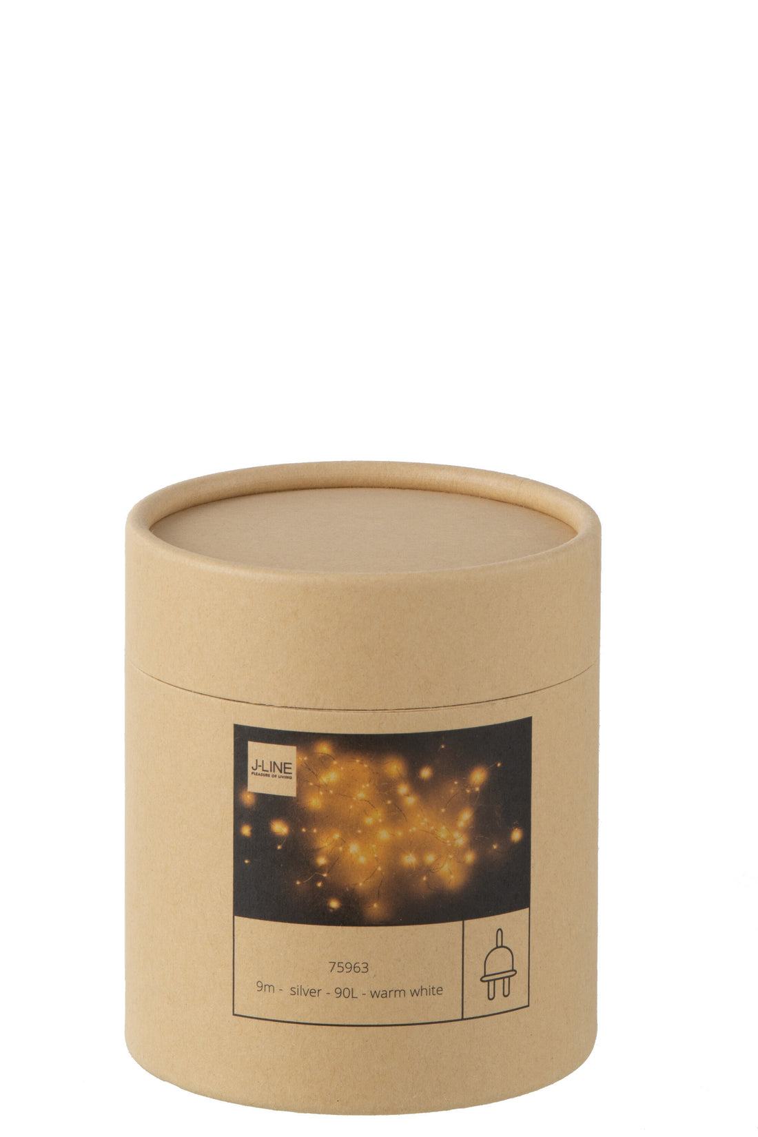 J-Line Kerstverlichting Draad 9M Zilver 90Led Warm Wit