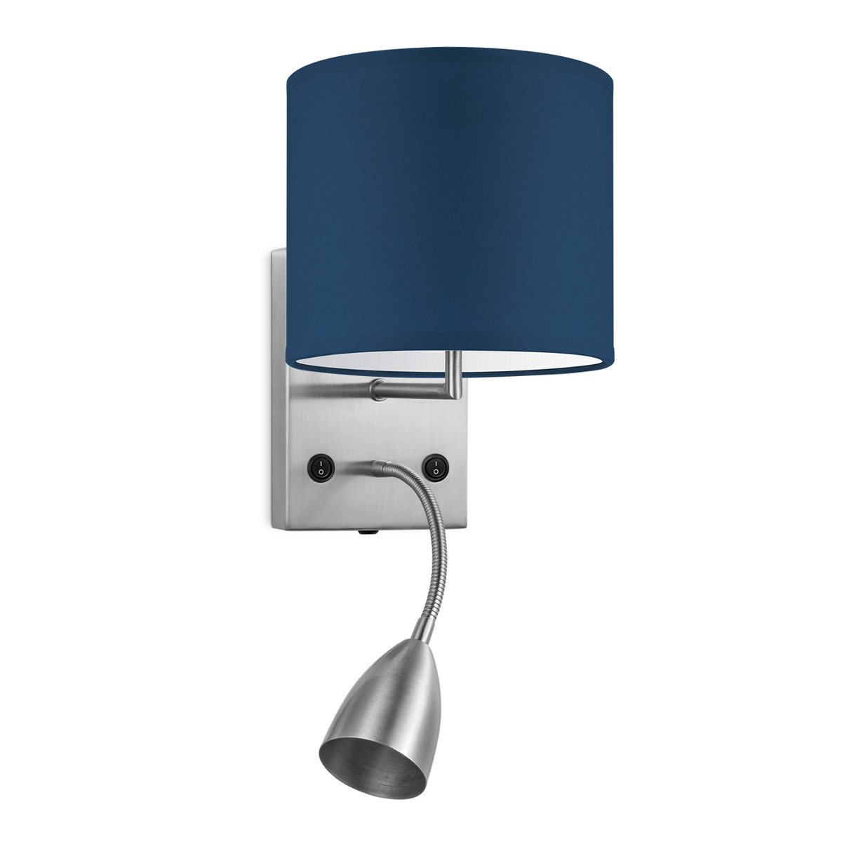 Wandlamp - Read, LED Leeslamp, E27, donkerblauw 20cm