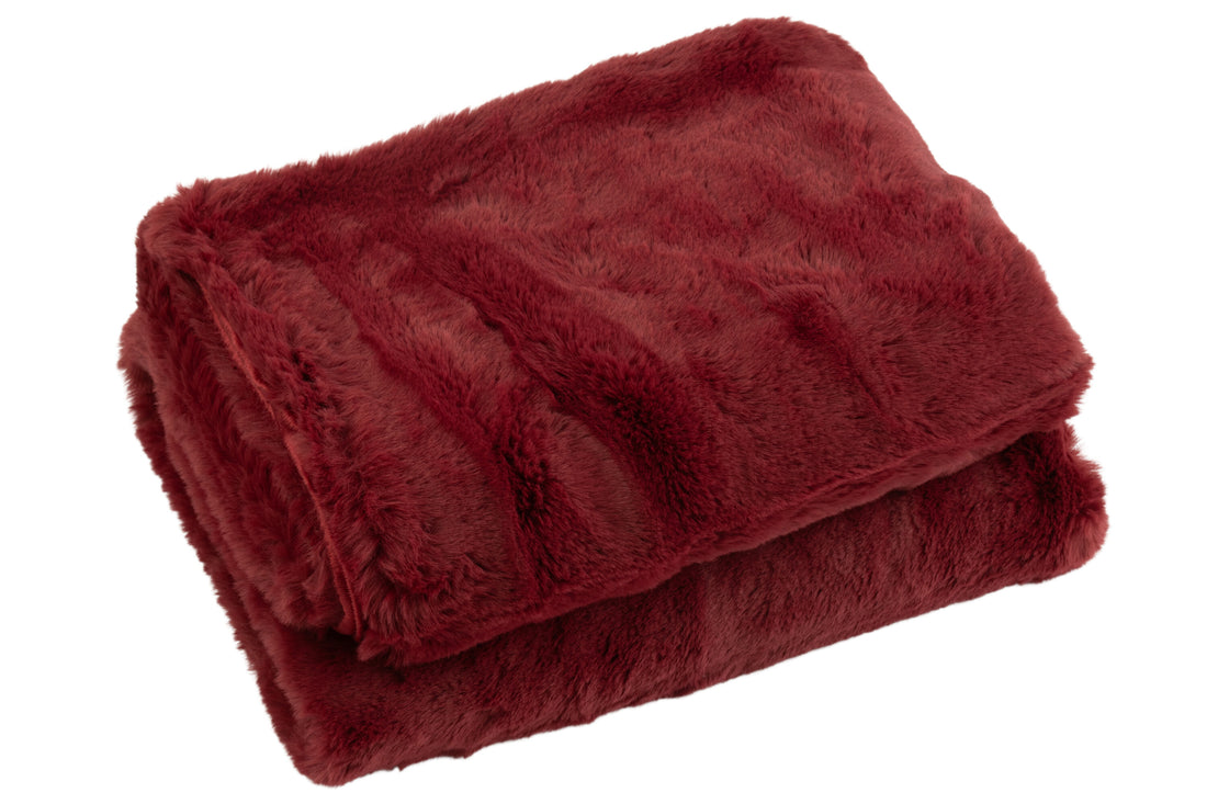 J-Line Plaid Cutie - Fleece Deken – Polyester – 180x130 cm – Rood