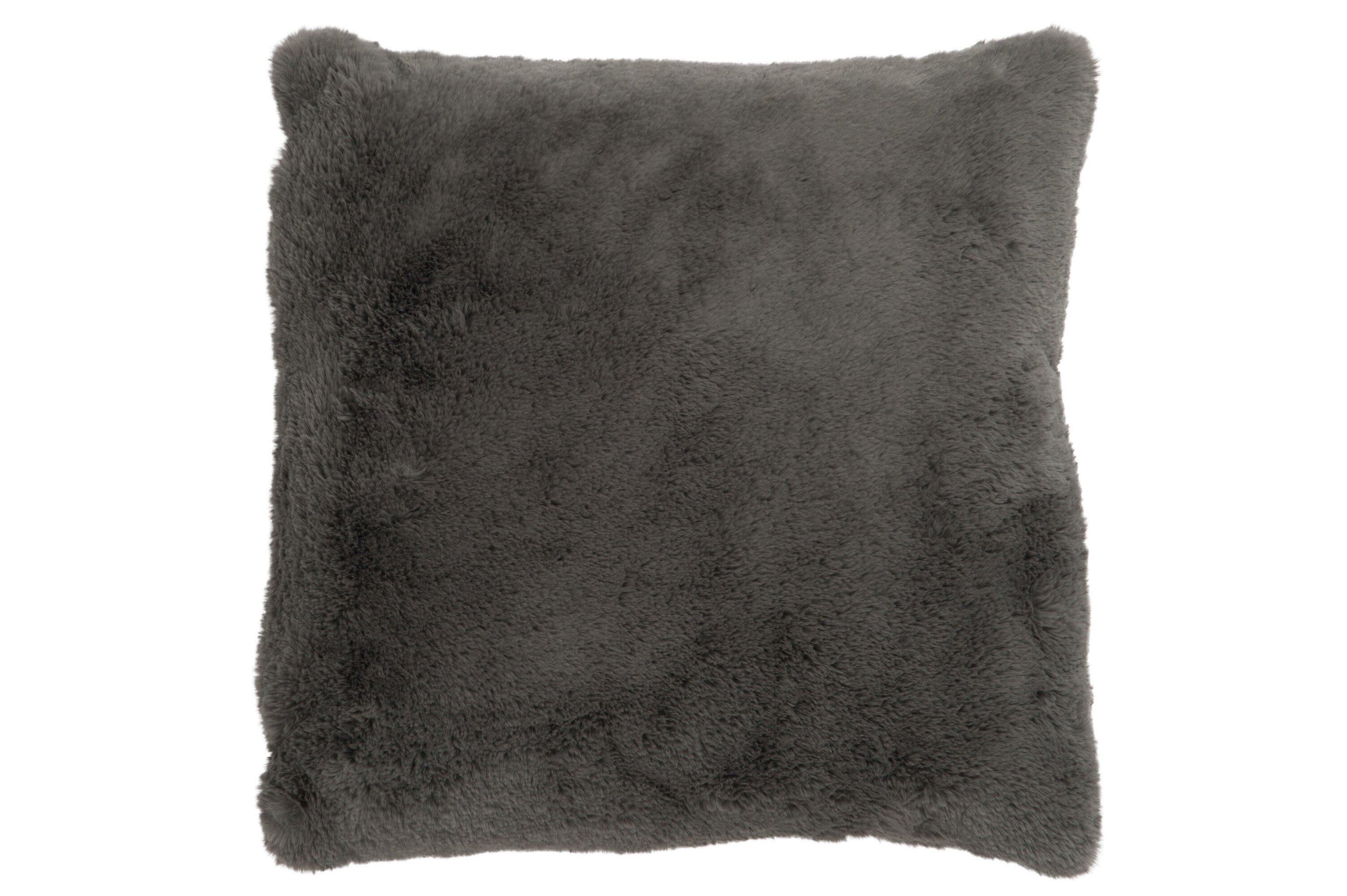 J-Line Cutie Sierkussen – Polyester – 45x45 cm – Donkergrijs