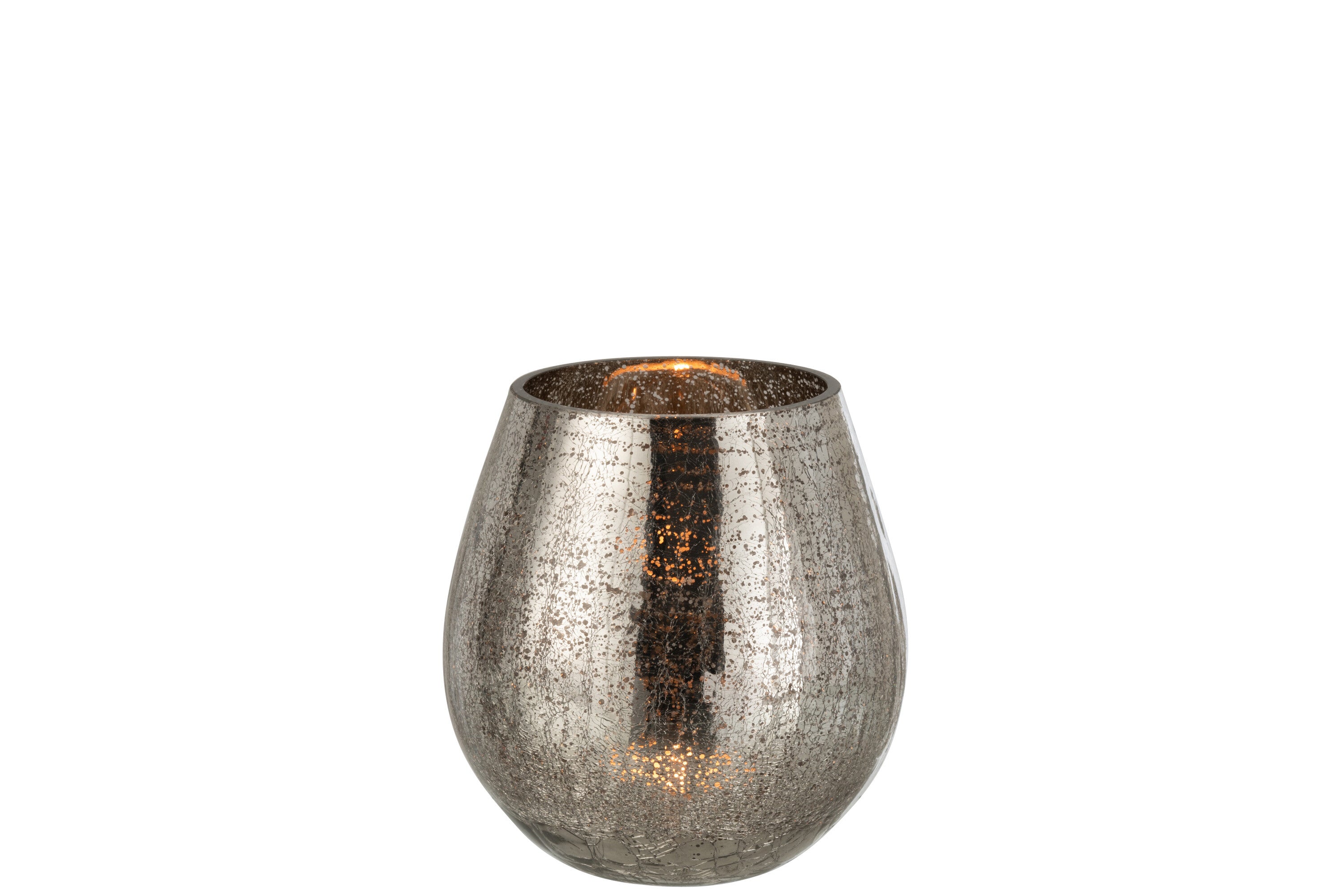 Orkaan Licht Eivormige Craquelure Glas Grijs Klein