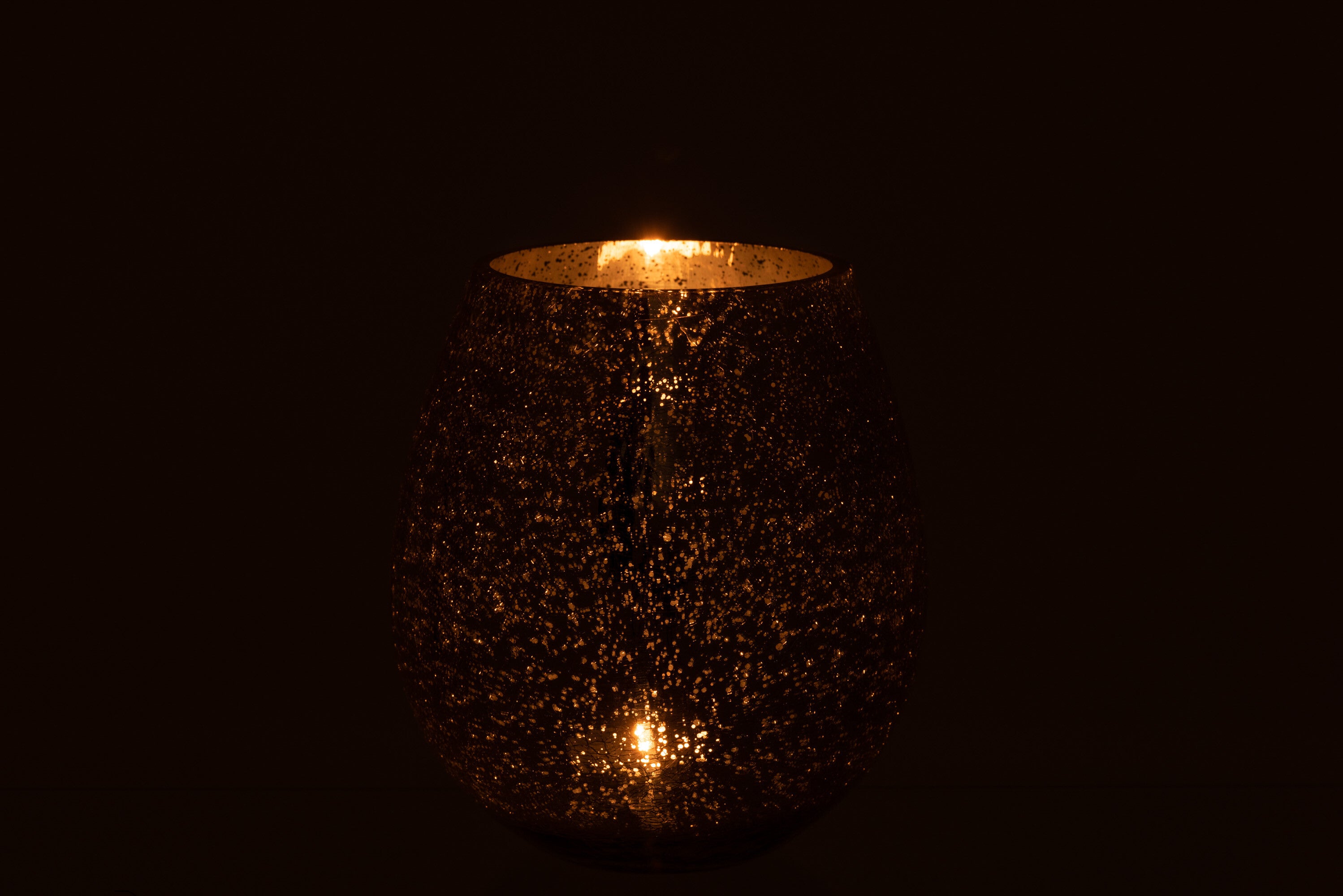 Orkaanlicht Eivormige Craquelure Glazen Grijs Medium