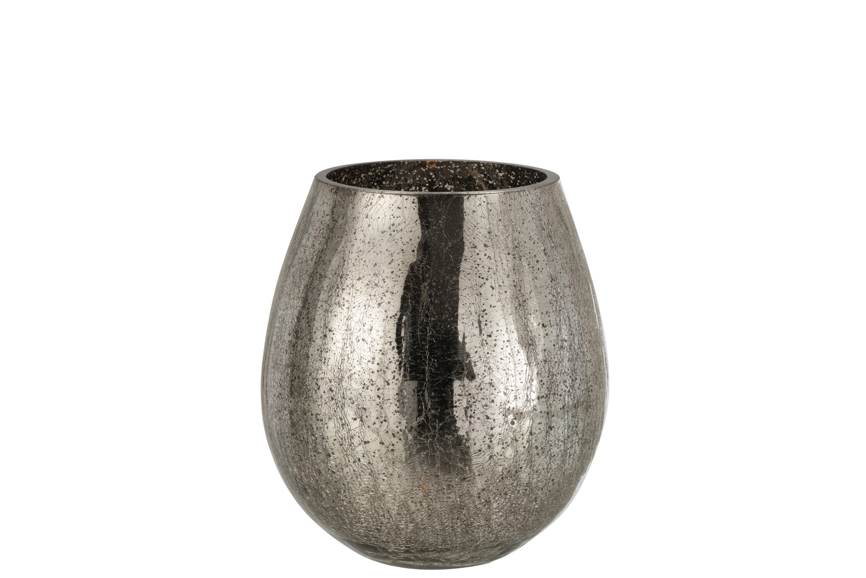 Orkaanlicht Eivormige Craquelure Glazen Grijs Medium