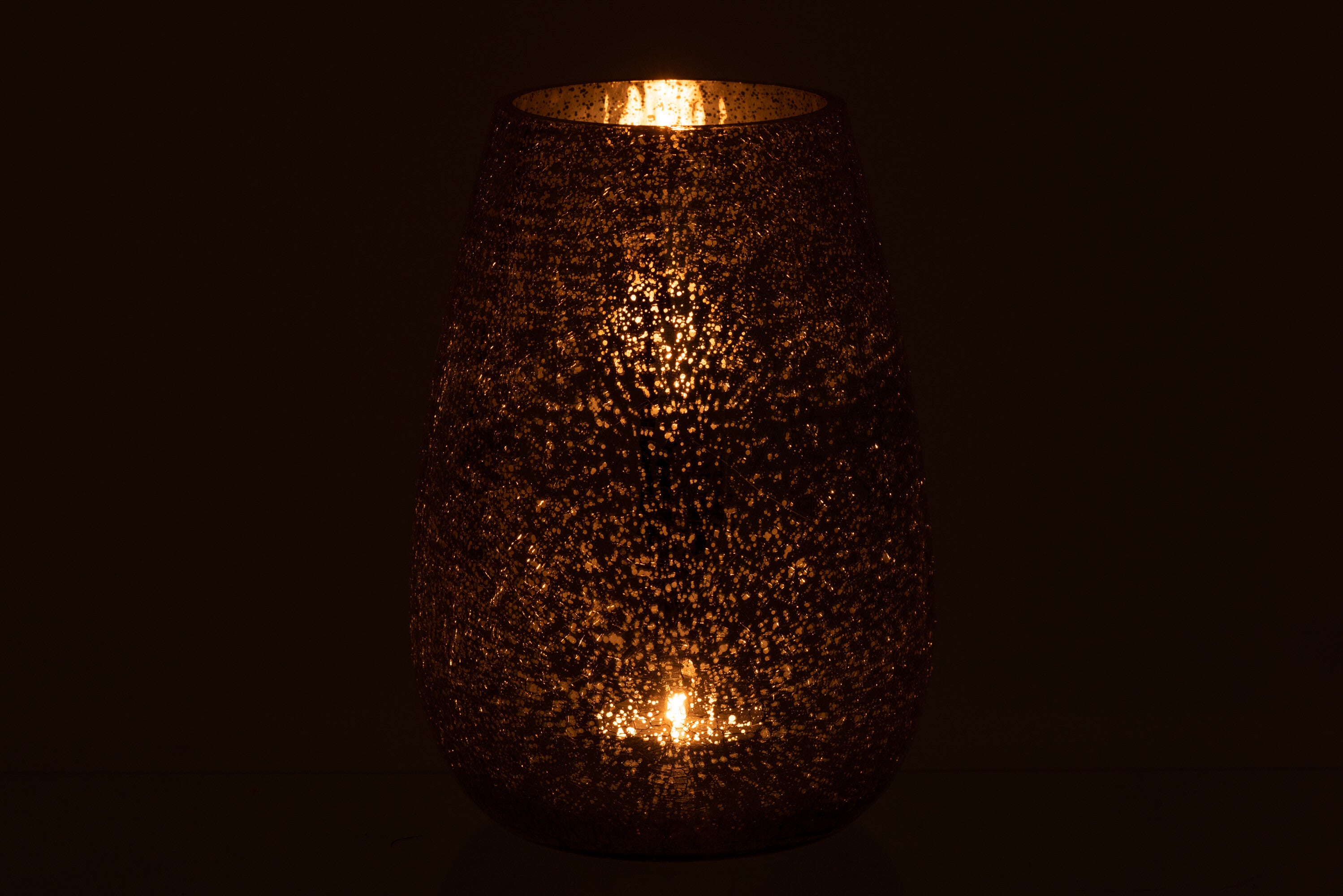 Orkaanlicht Eivormige Craquelure Glazen Grijs Groot