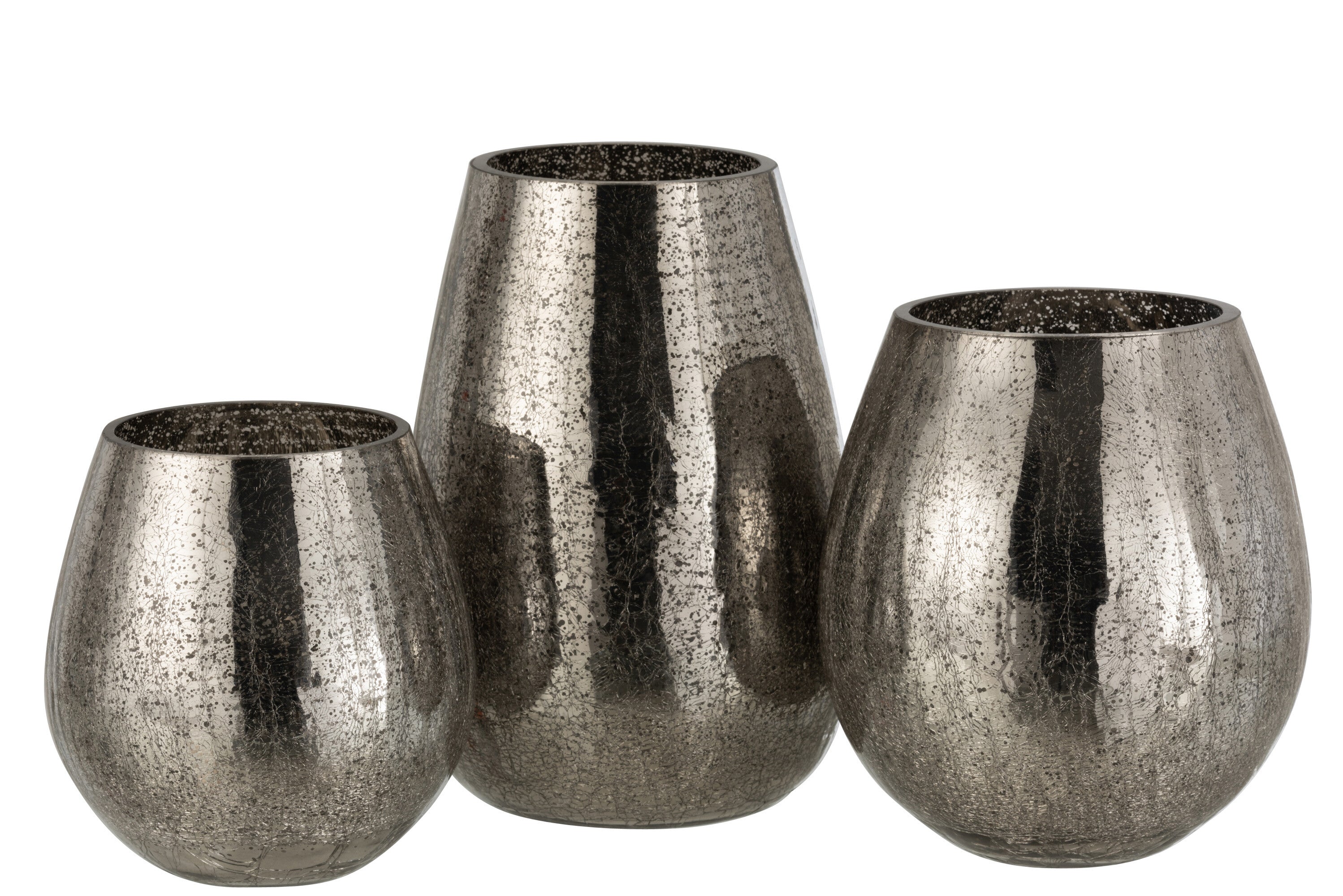 Orkaanlicht Eivormige Craquelure Glazen Grijs Groot