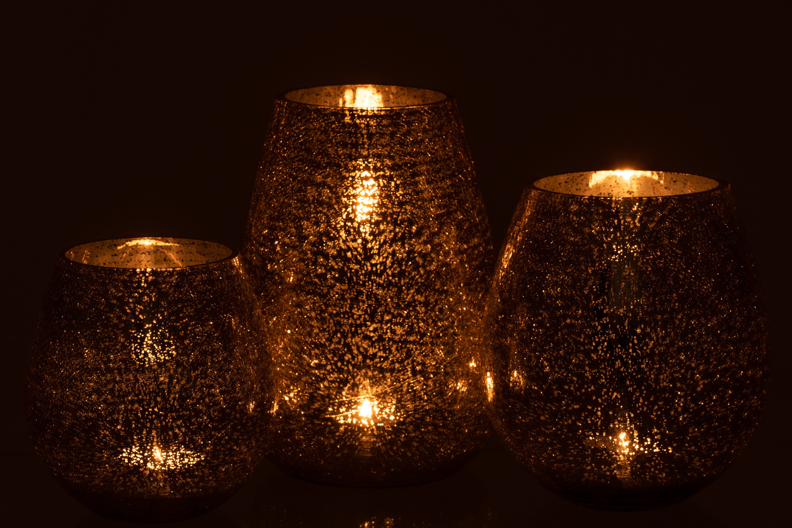 Orkaanlicht Eivormige Craquelure Glazen Grijs Groot