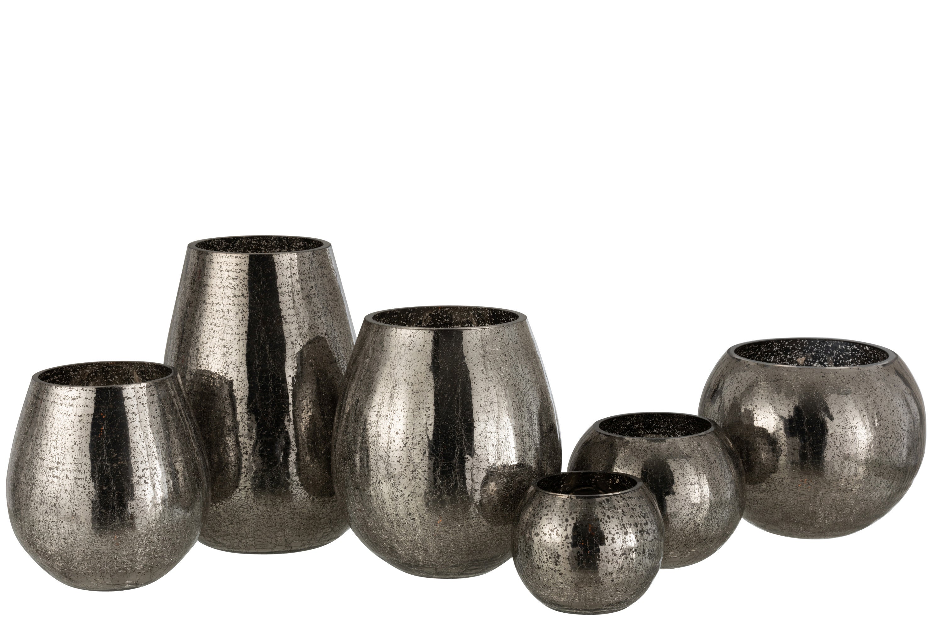 Orkaanlicht Eivormige Craquelure Glazen Grijs Groot