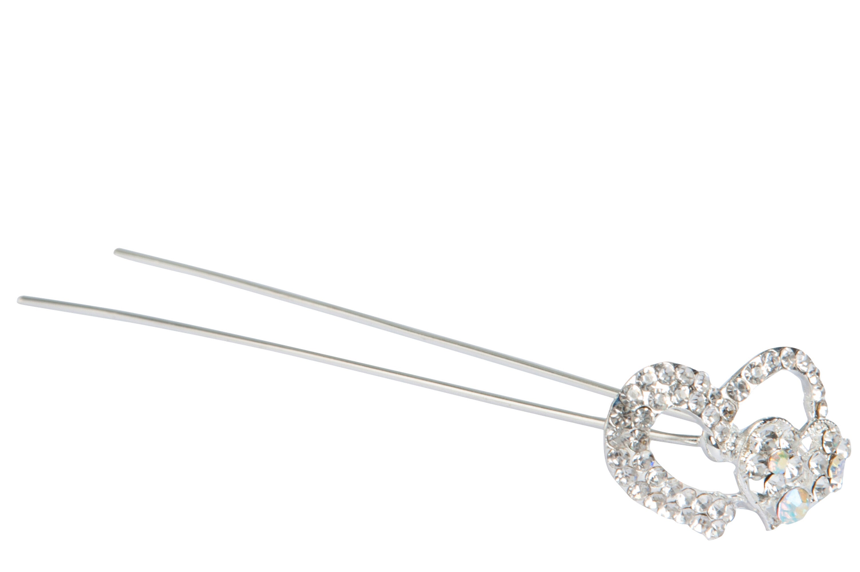 Pin Harten Strass Wit