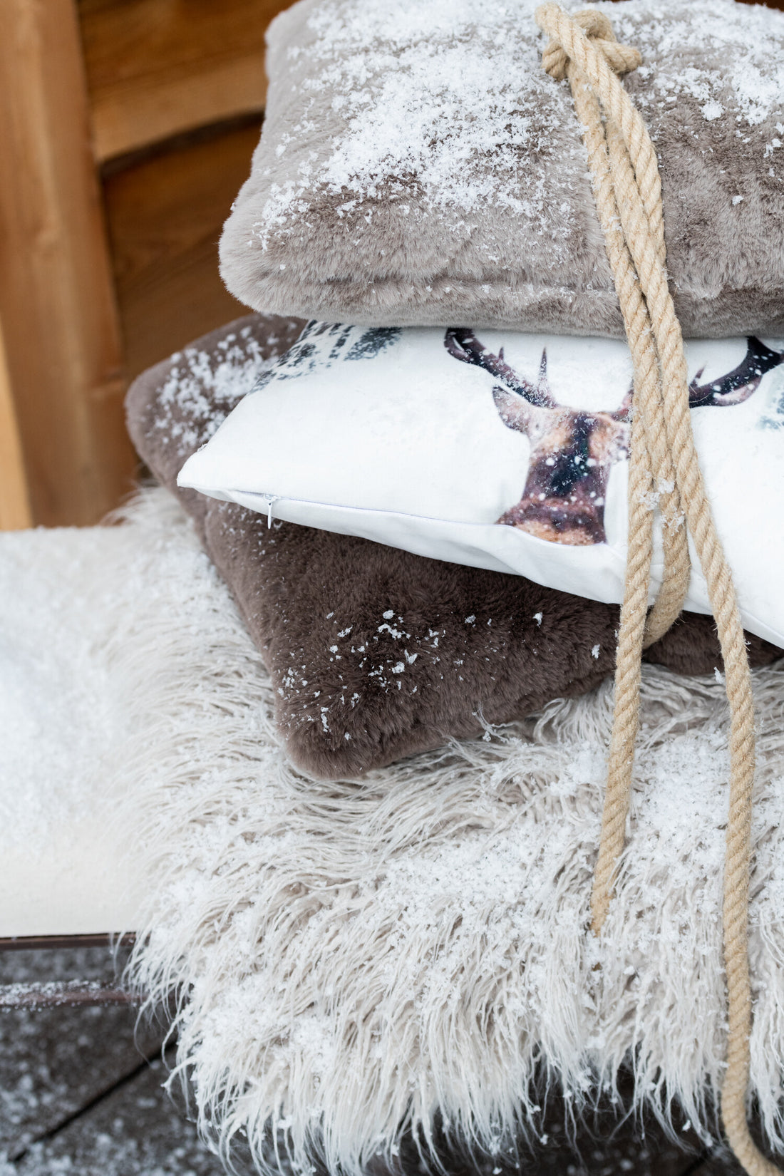 J-Line Cutie Sierkussen – Polyester – 45x45 cm – Muisgrijs