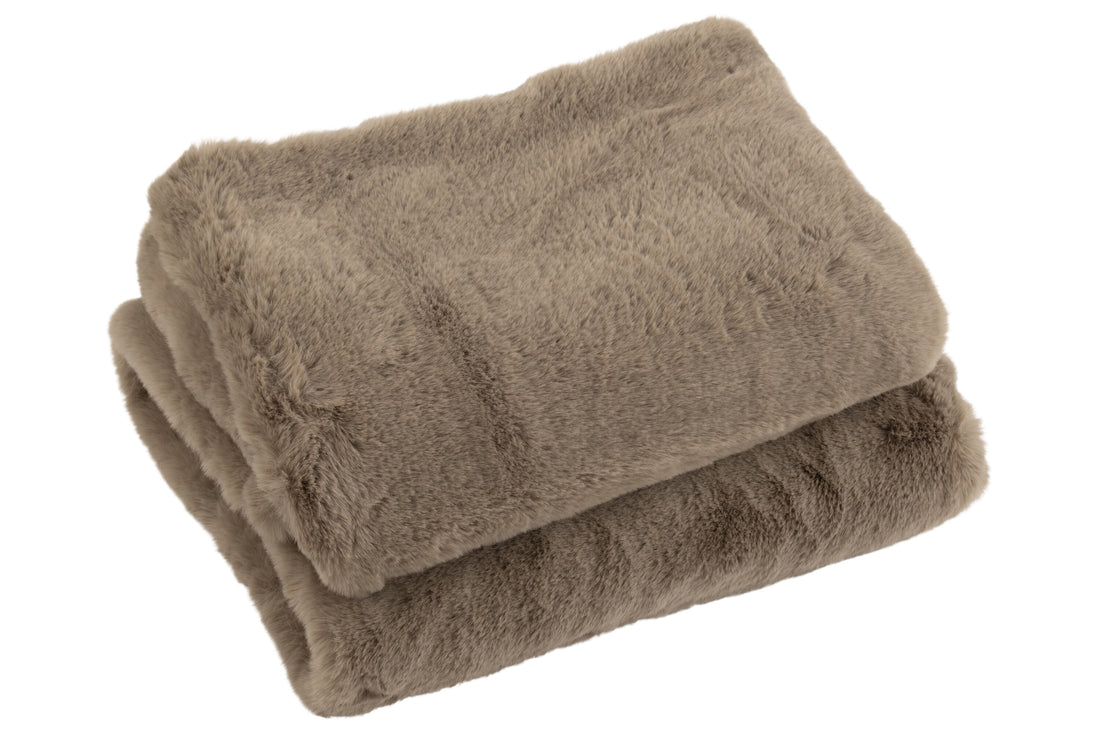 J-Line Plaid Cutie - Fleece Deken – Polyester – 180x130 cm – Muisgrijs