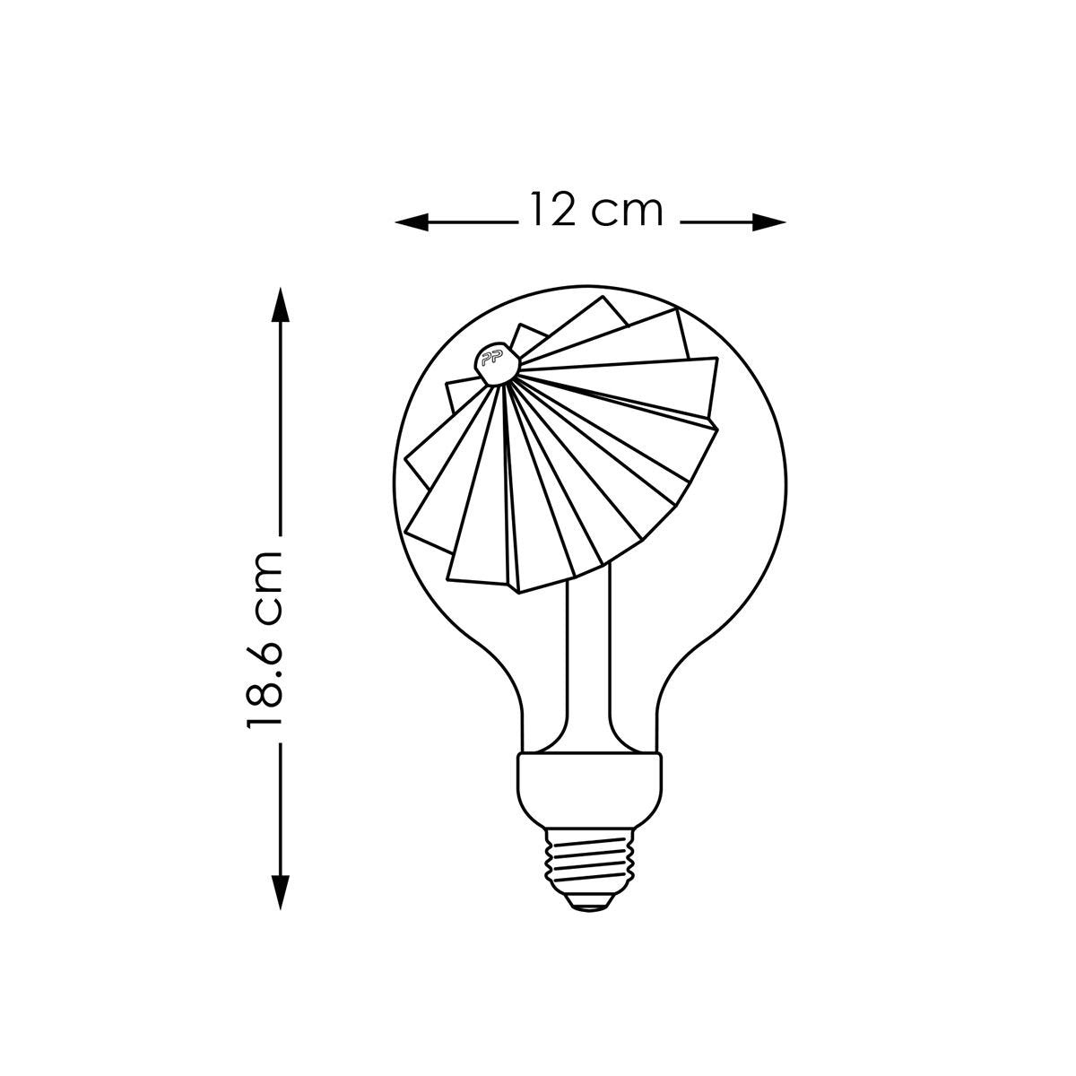 dimbare LED lamp Umbrella zilver G120 E27 5W 400Lm