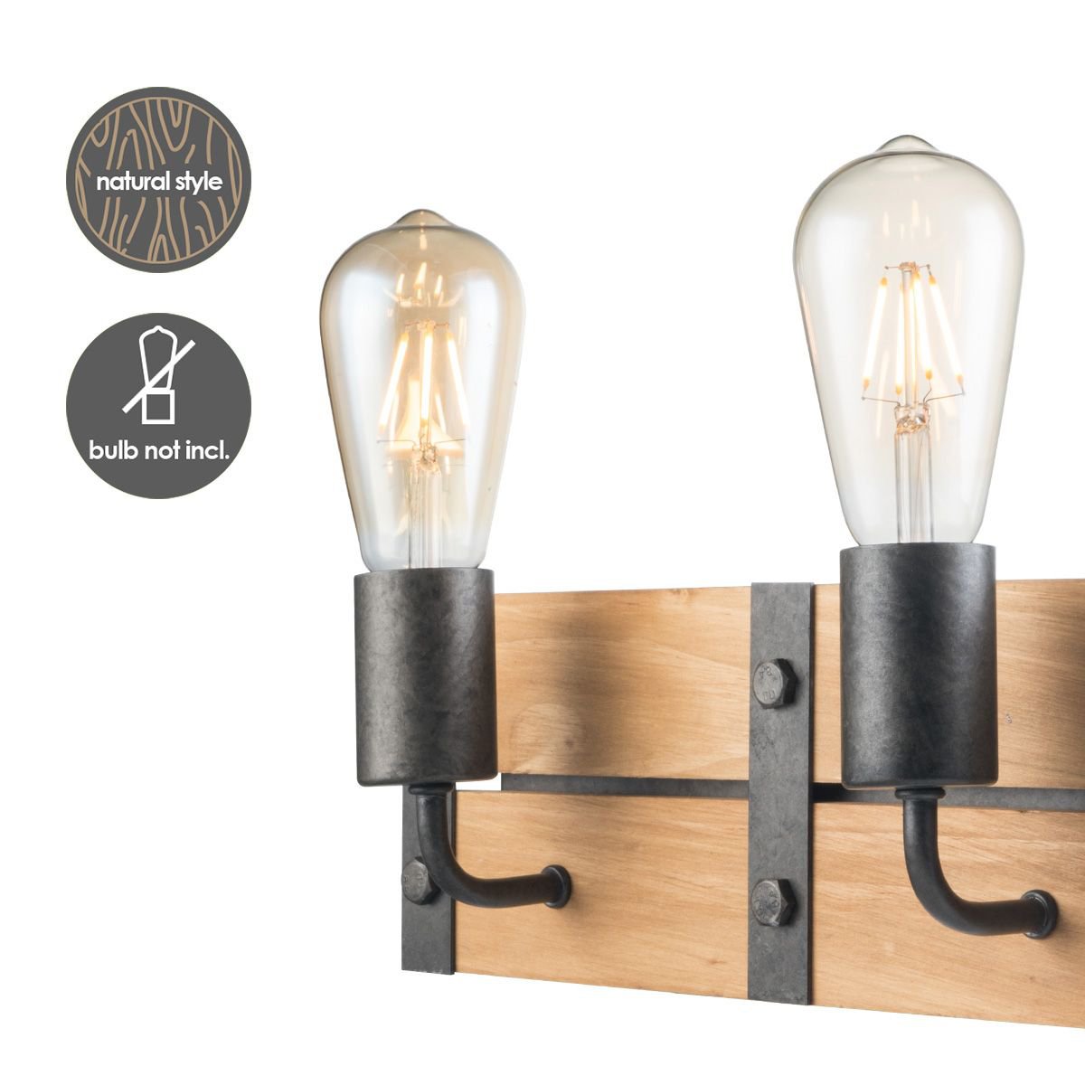 Industriële Wandlamp Denton | 55/11/13cm | Antraciet