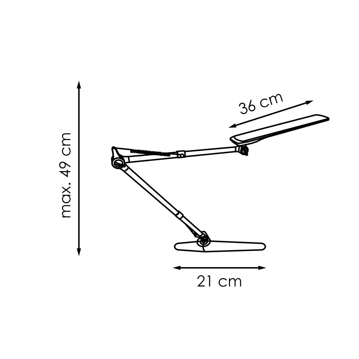 Pro Led Bureaulamp 4W Zilver - Zwart - Verstelbare