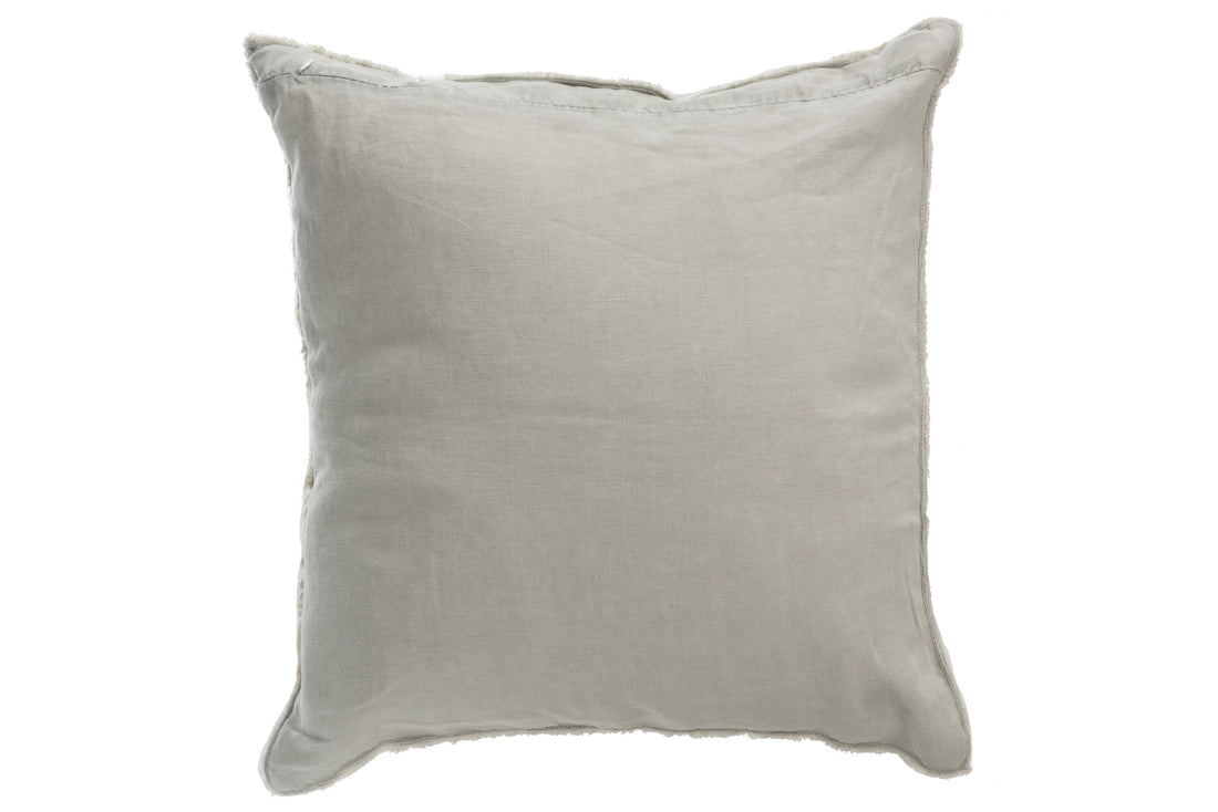 J-Line Kussen Stonewashed Linnen Groen