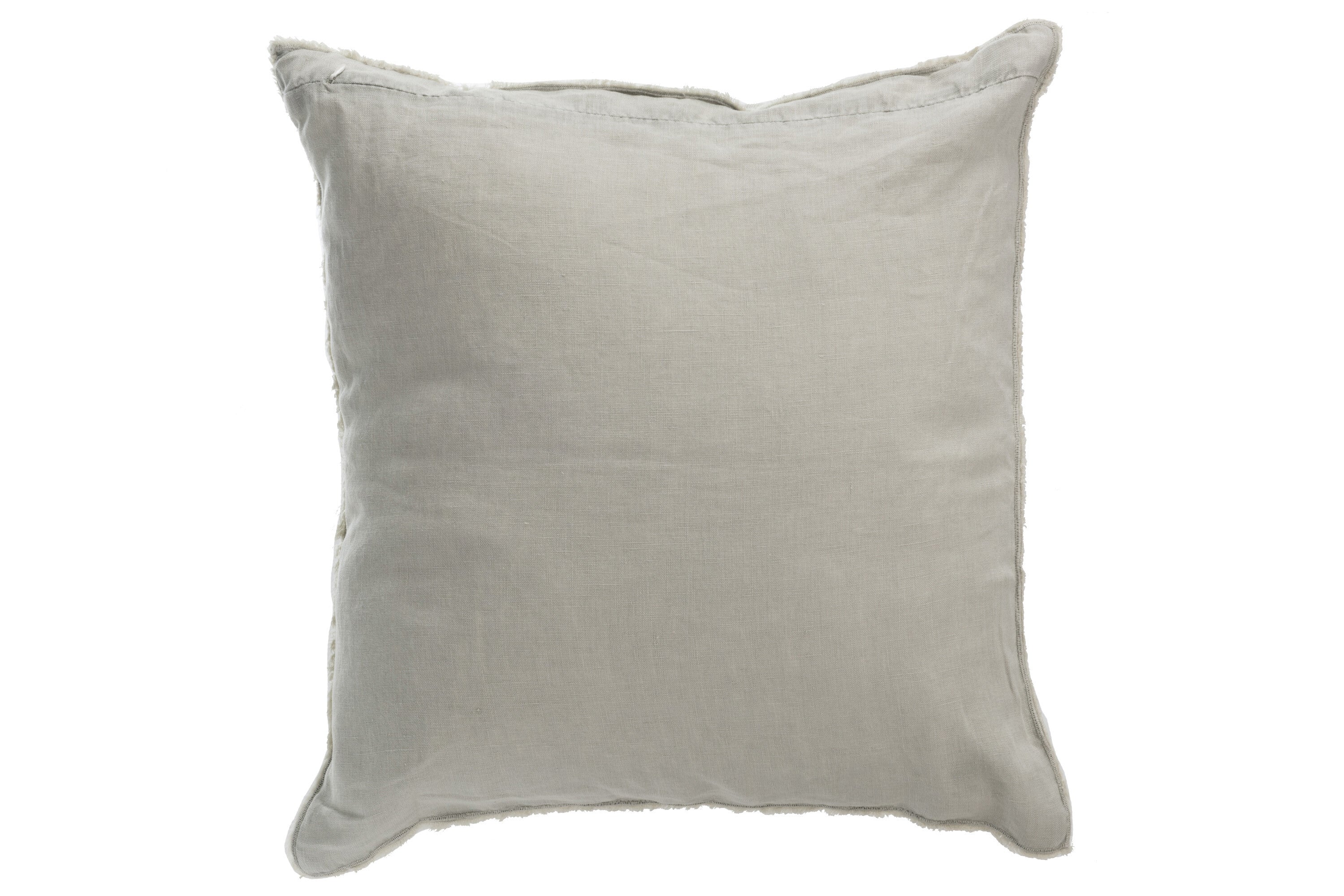 J-Line Kussen Stonewashed Linnen Groen