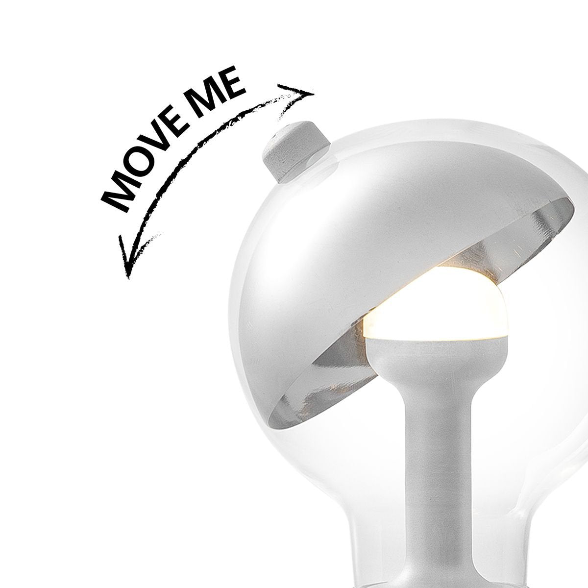 LED lamp Sphere zilver G80 E27 3W 220Lm 2700K