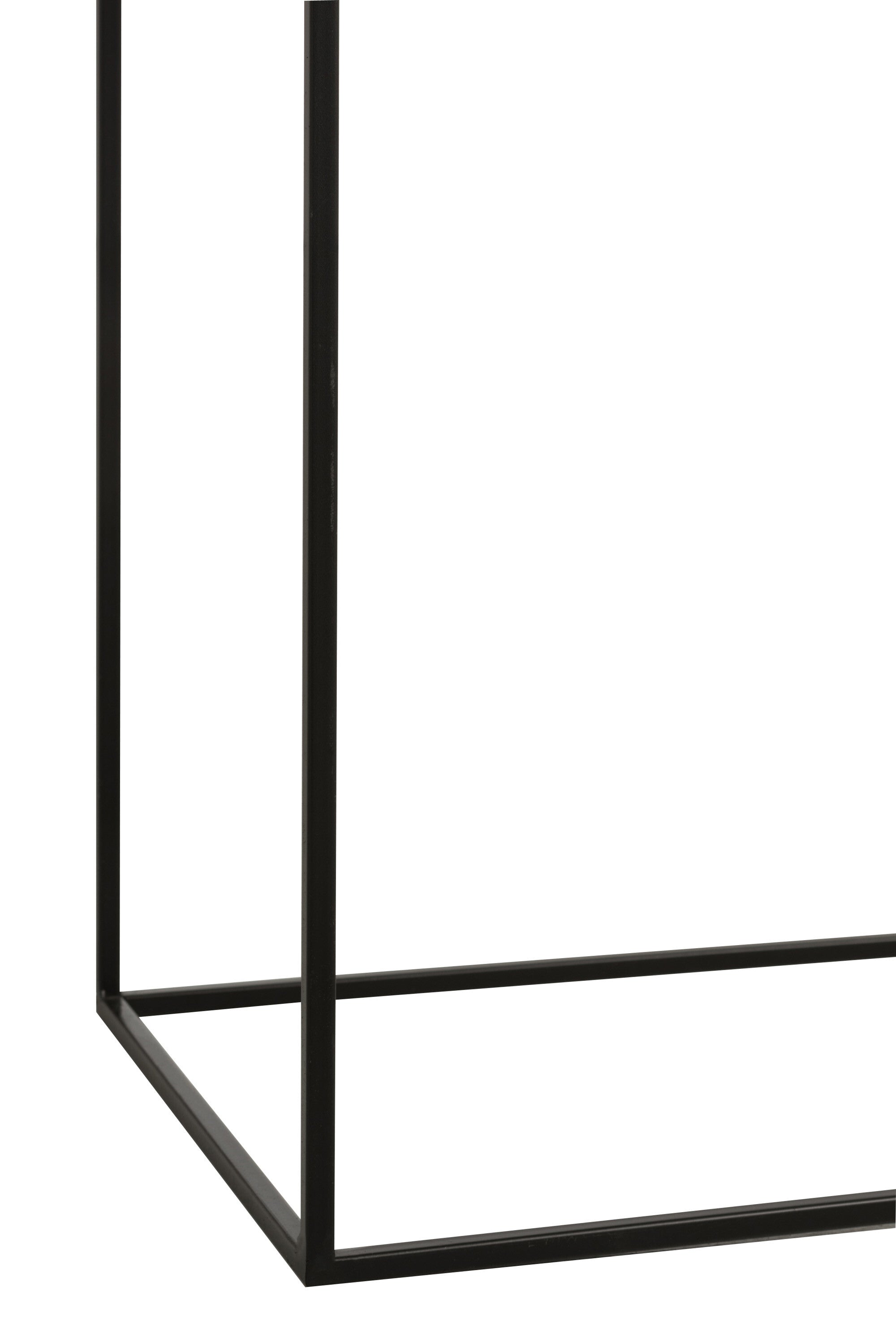 Console Rechthoekig 2 Planken Metaal Zwart