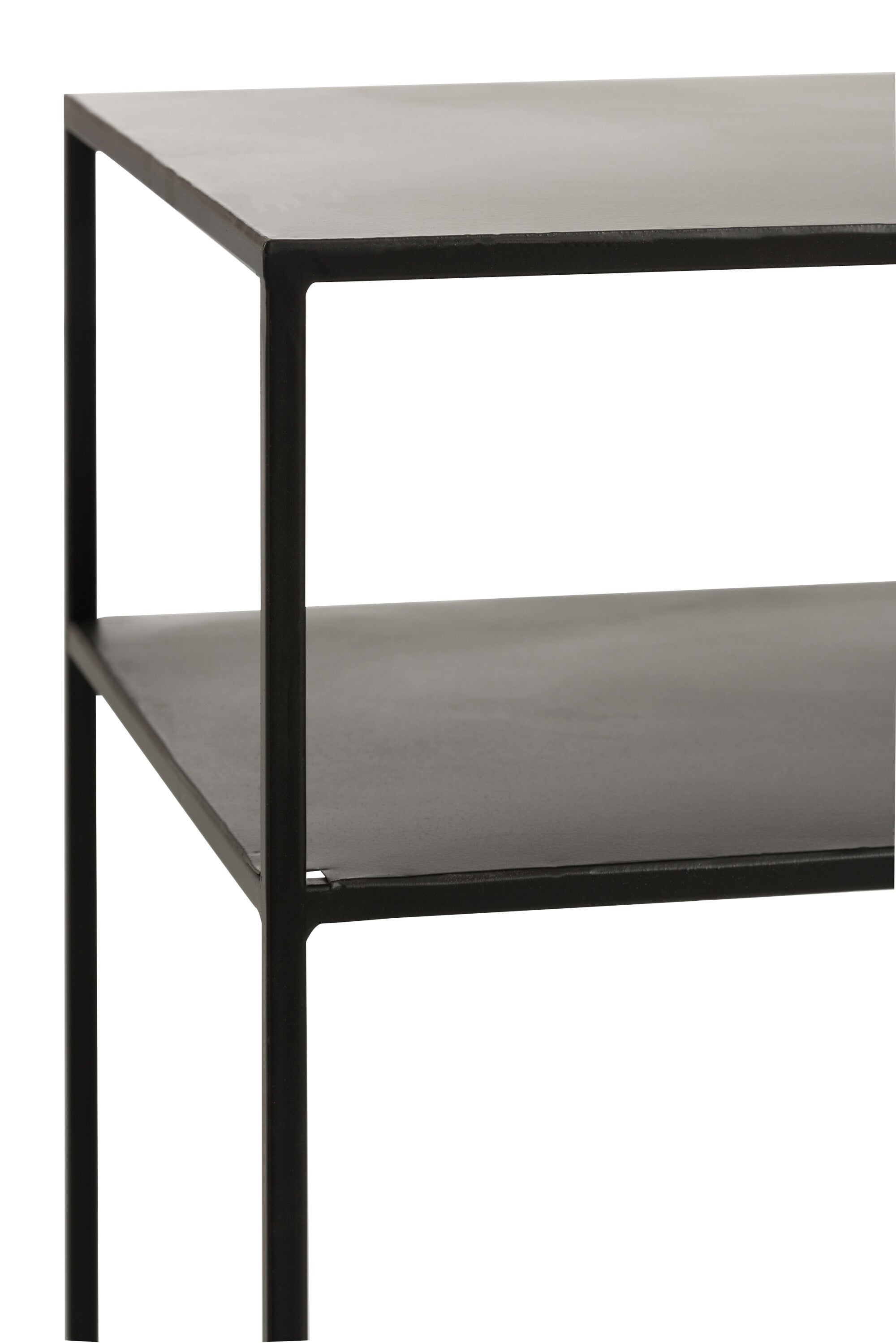 Console Rechthoekig 2 Planken Metaal Zwart